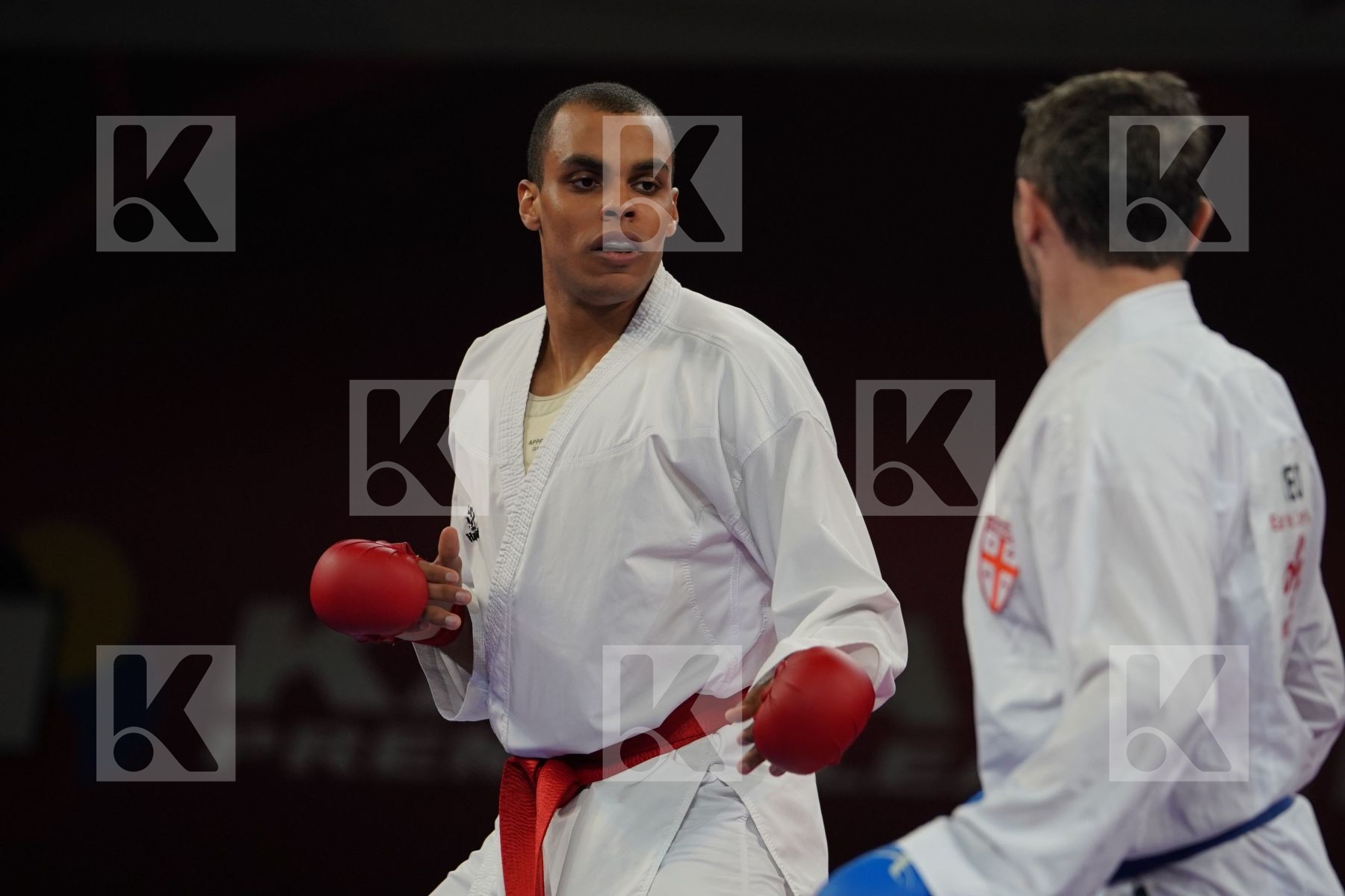 LARDY TYRON-DARNELL (NETHERLANDS) vs ARKANIA GOGITA (GEORGIA) in Senior Kumite 84+ Kg - Bronze bout