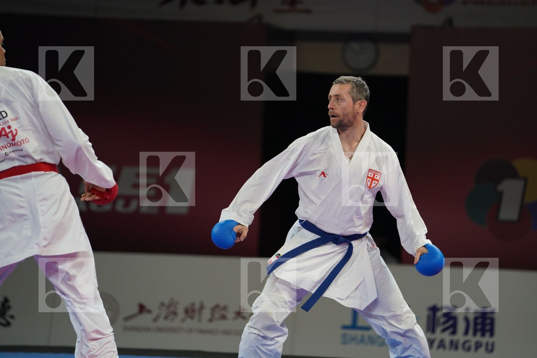 LARDY TYRON-DARNELL (NETHERLANDS) vs ARKANIA GOGITA (GEORGIA) in Senior Kumite 84+ Kg - Bronze bout