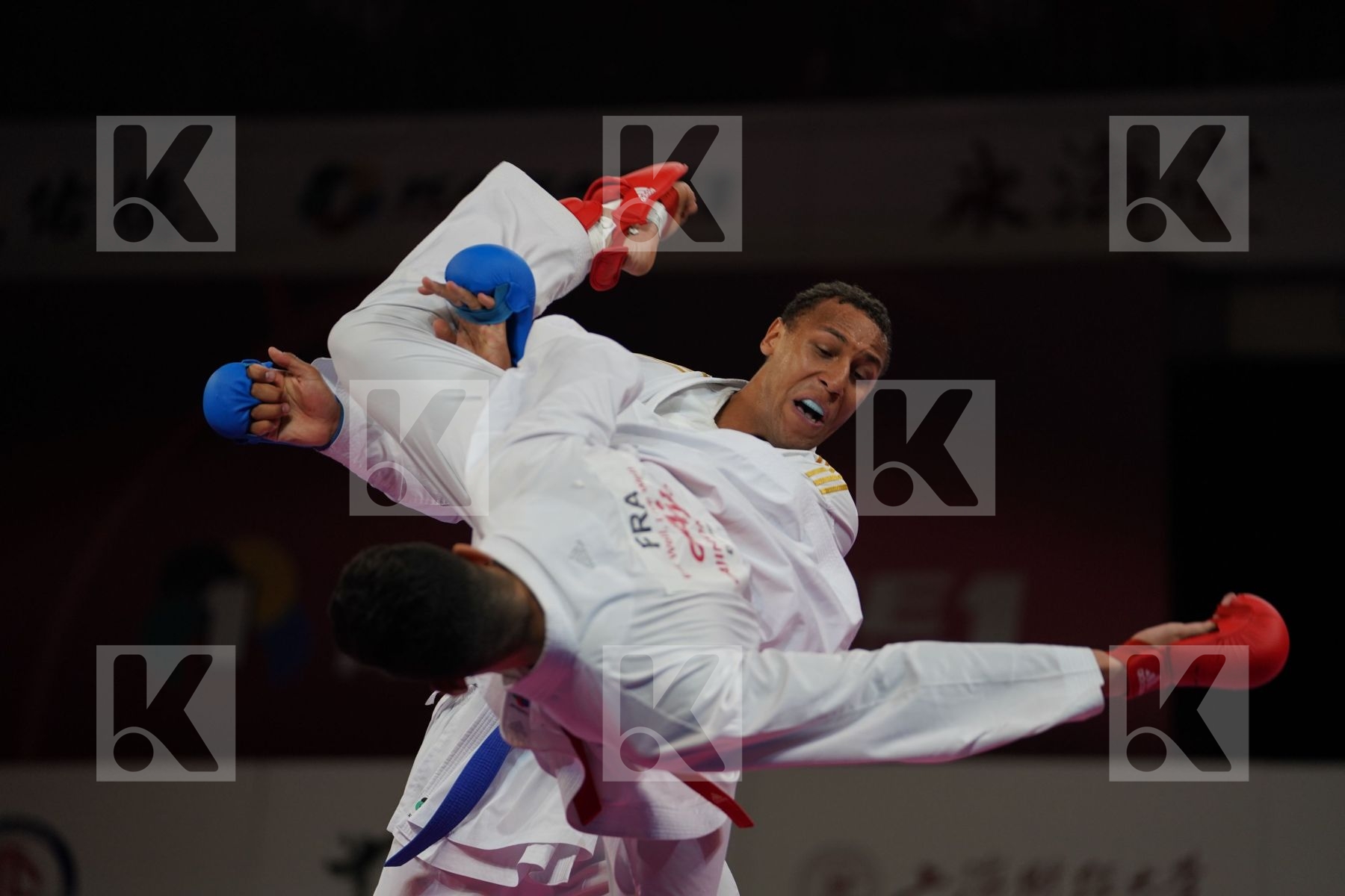 FILALI MEHDI (FRANCE) vs HORNE JONATHAN (GERMANY) in Senior Kumite 84+ Kg - Bronze bout