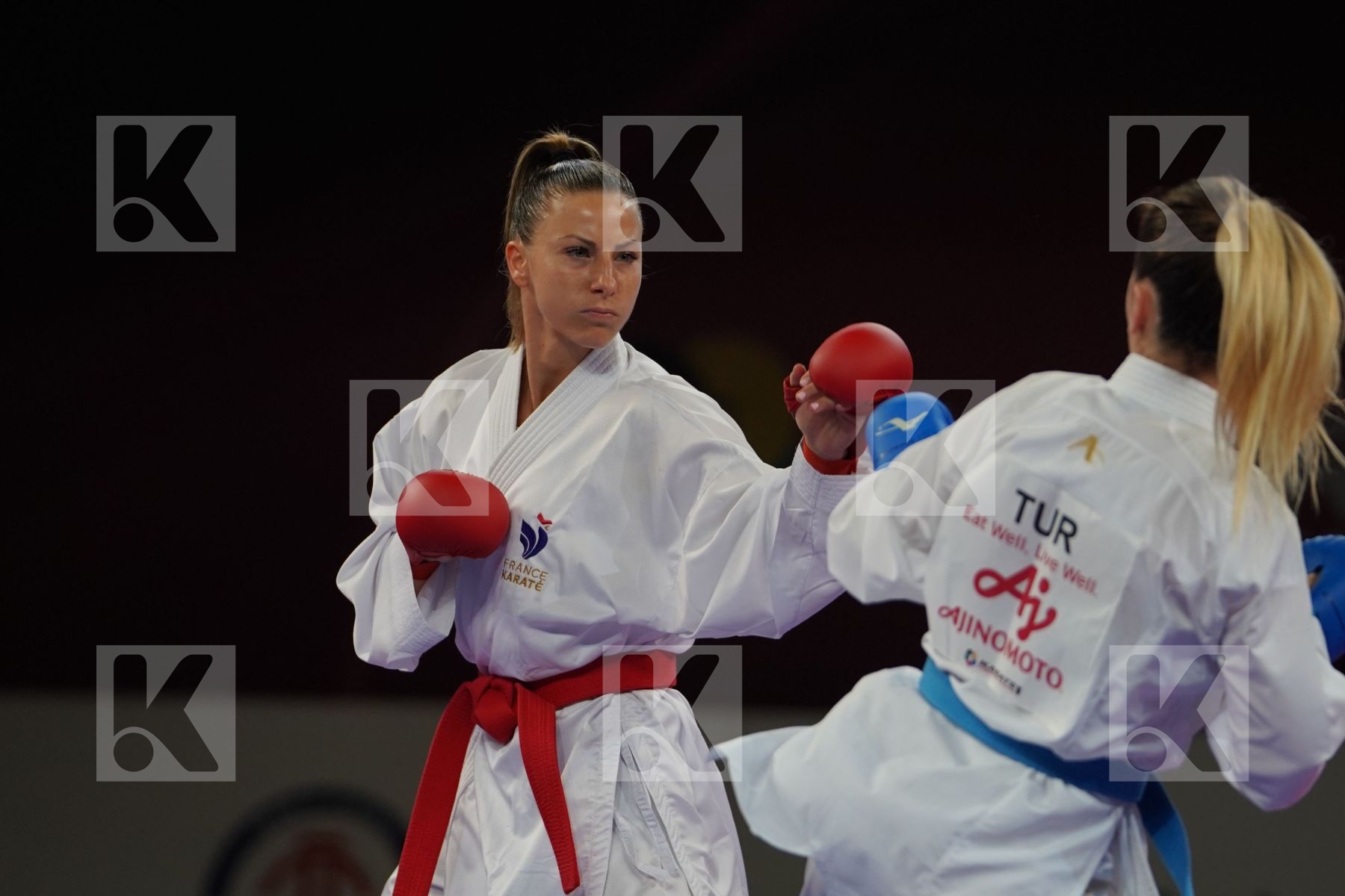 RECCHIA ALEXANDRA (FRANCE) vs OZCELIK ARAPOGLU SERAP (TURKEY) in Senior Kumite -50 Kg - Gold bout