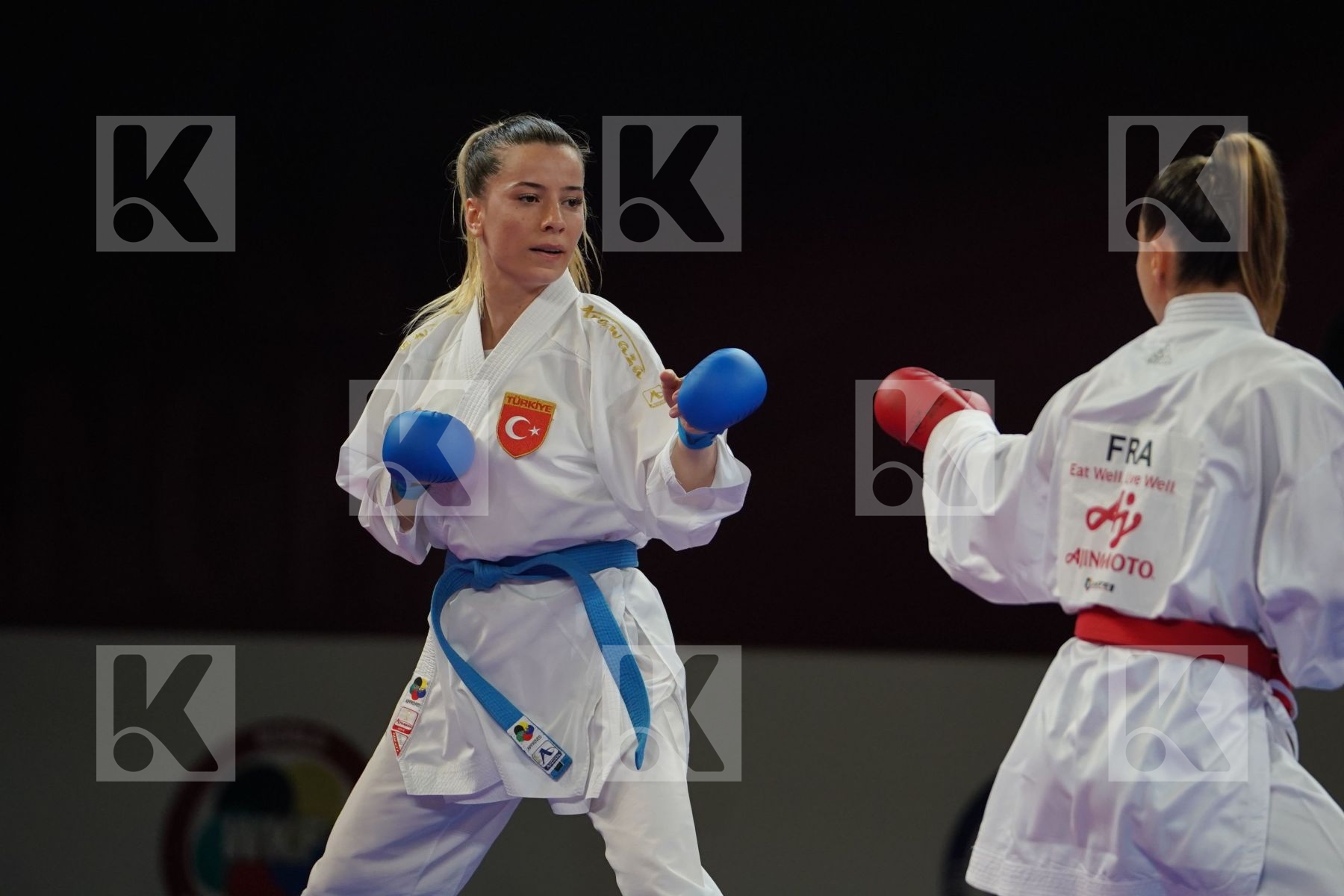 RECCHIA ALEXANDRA (FRANCE) vs OZCELIK ARAPOGLU SERAP (TURKEY) in Senior Kumite -50 Kg - Gold bout