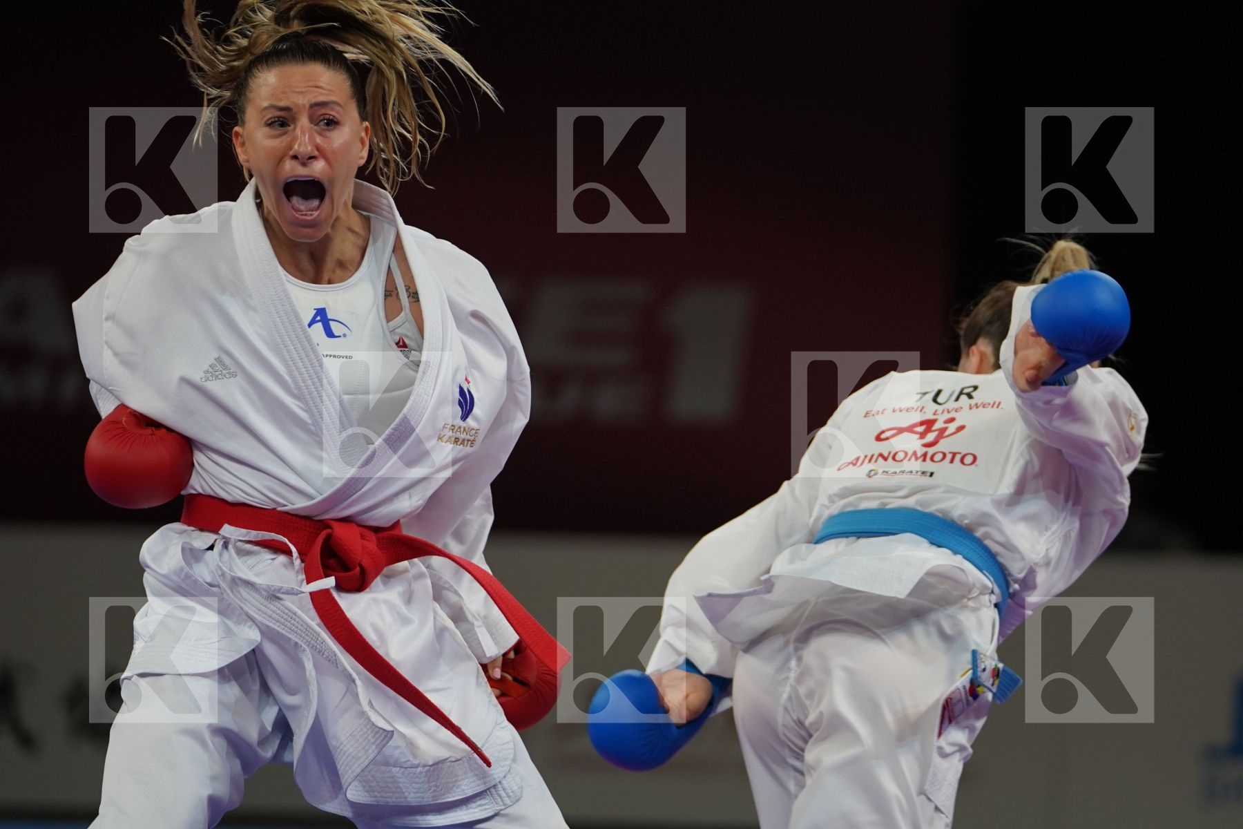 RECCHIA ALEXANDRA (FRANCE) vs OZCELIK ARAPOGLU SERAP (TURKEY) in Senior Kumite -50 Kg - Gold bout
