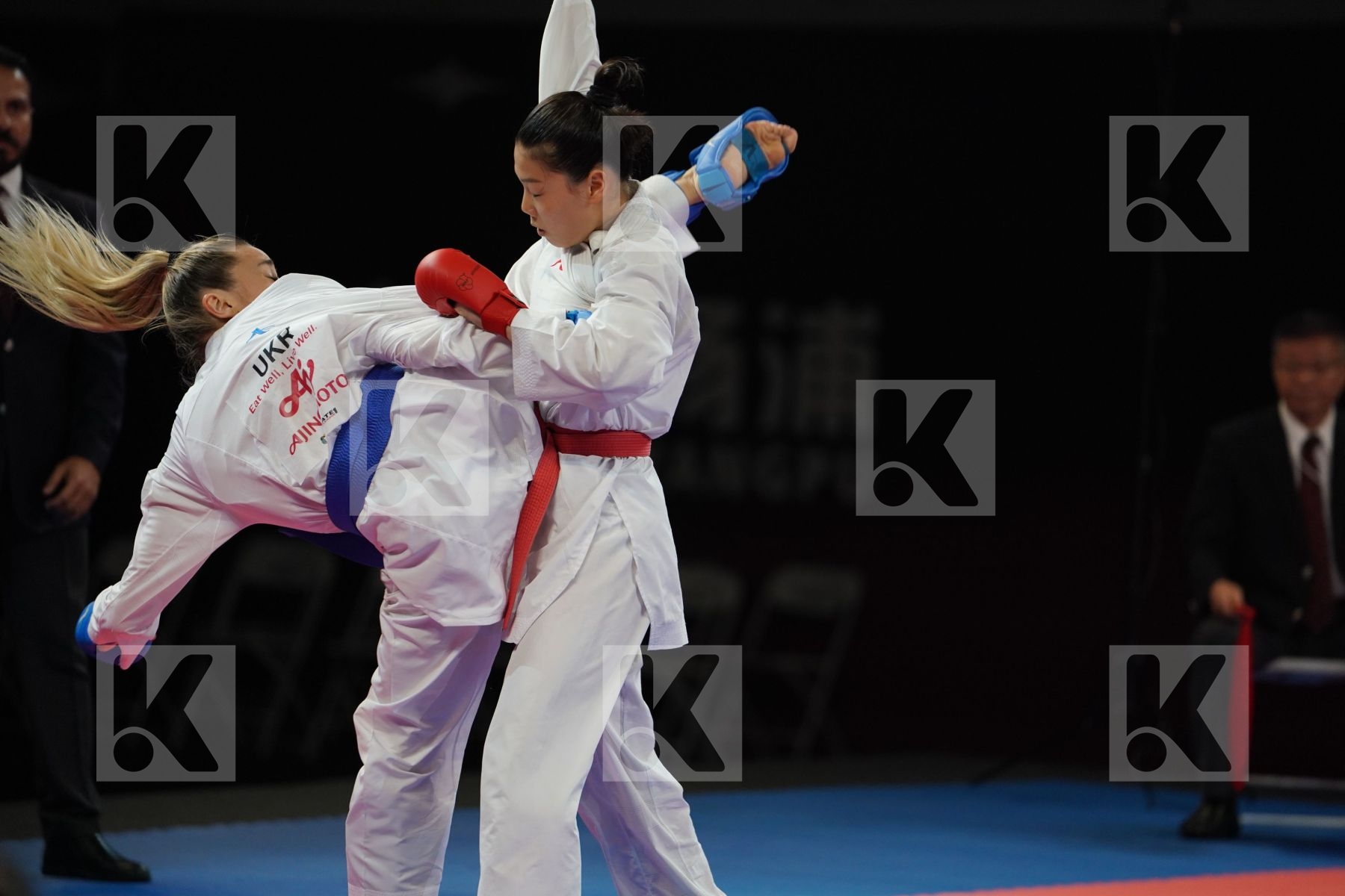 DING JIAMEI (PEOPLES REPUBLIC OF CHINA) vs TERLIUGA ANZHELIKA (UKRAINE) in Senior Kumite -55 Kg - Gold bout