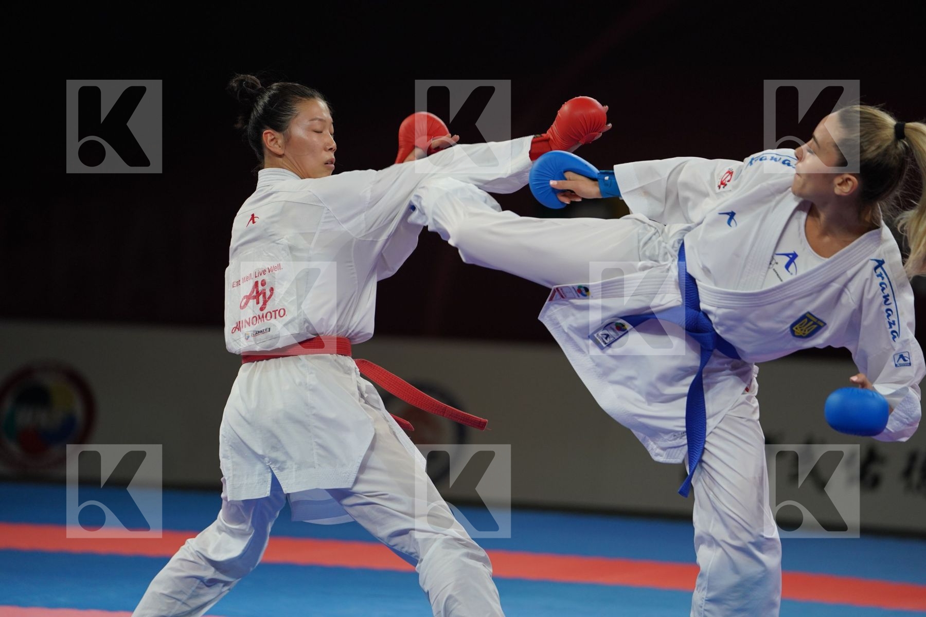 DING JIAMEI (PEOPLES REPUBLIC OF CHINA) vs TERLIUGA ANZHELIKA (UKRAINE) in Senior Kumite -55 Kg - Gold bout
