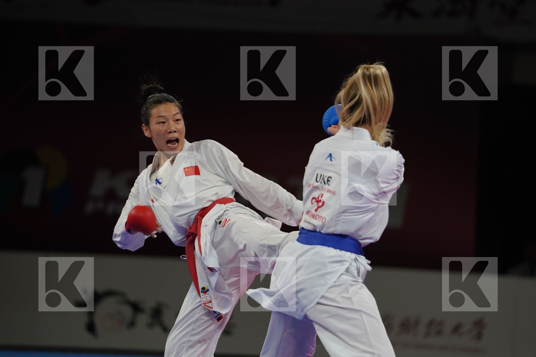 DING JIAMEI (PEOPLES REPUBLIC OF CHINA) vs TERLIUGA ANZHELIKA (UKRAINE) in Senior Kumite -55 Kg - Gold bout