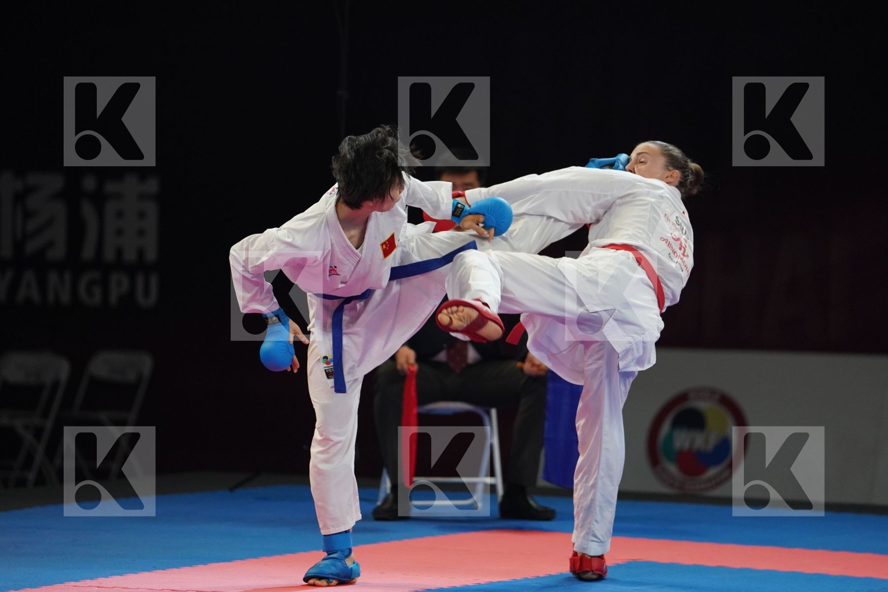 PREKOVIC JOVANA (SERBIA) vs YIN XIAOYAN (PEOPLES REPUBLIC OF CHINA) in Senior Kumite -61 Kg - Gold bout
