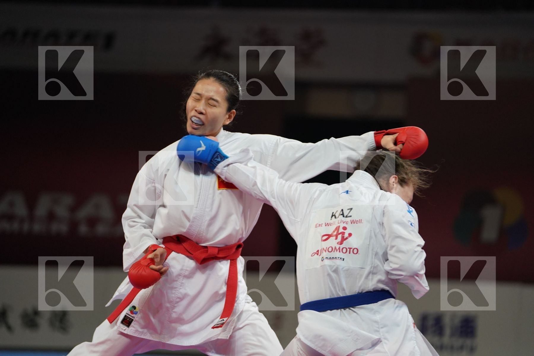 GAO MENGMENG (PEOPLES REPUBLIC OF CHINA) vs BERULTSEVA SOFYA (KAZAKHSTAN) in Senior Kumite 68+ Kg - Gold bout
