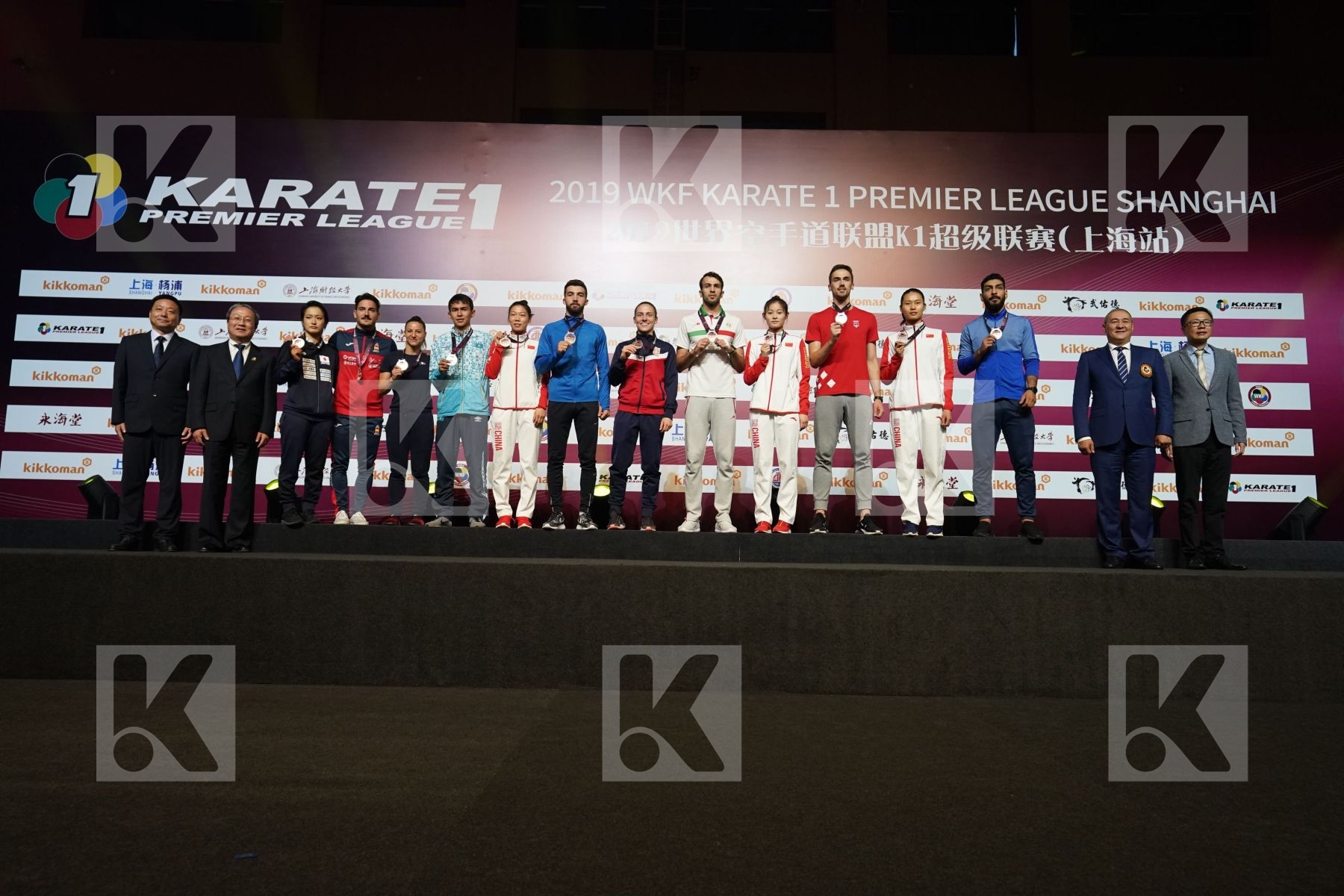 All silver medalist during podium ceremony