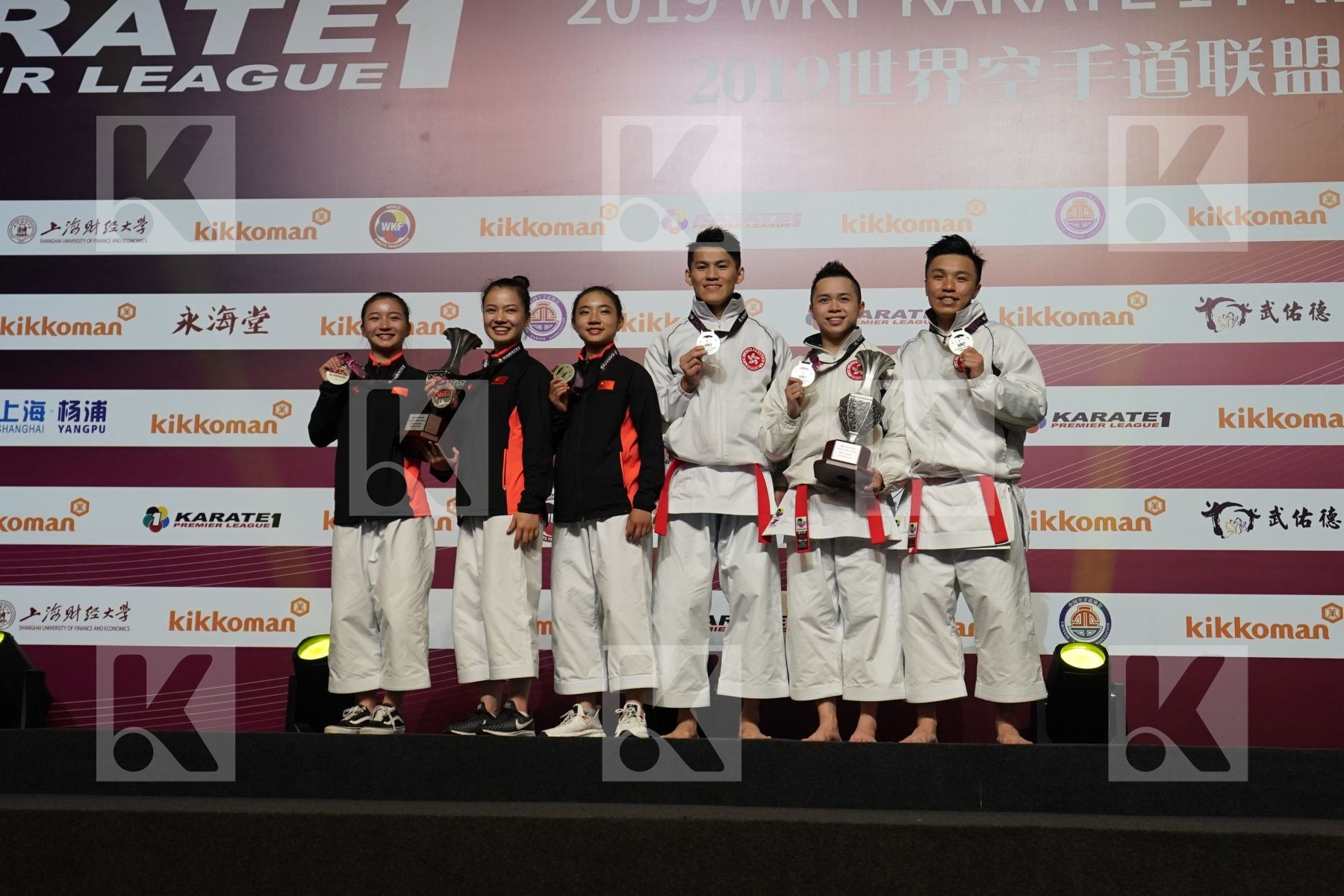 All silver medalist during podium ceremony