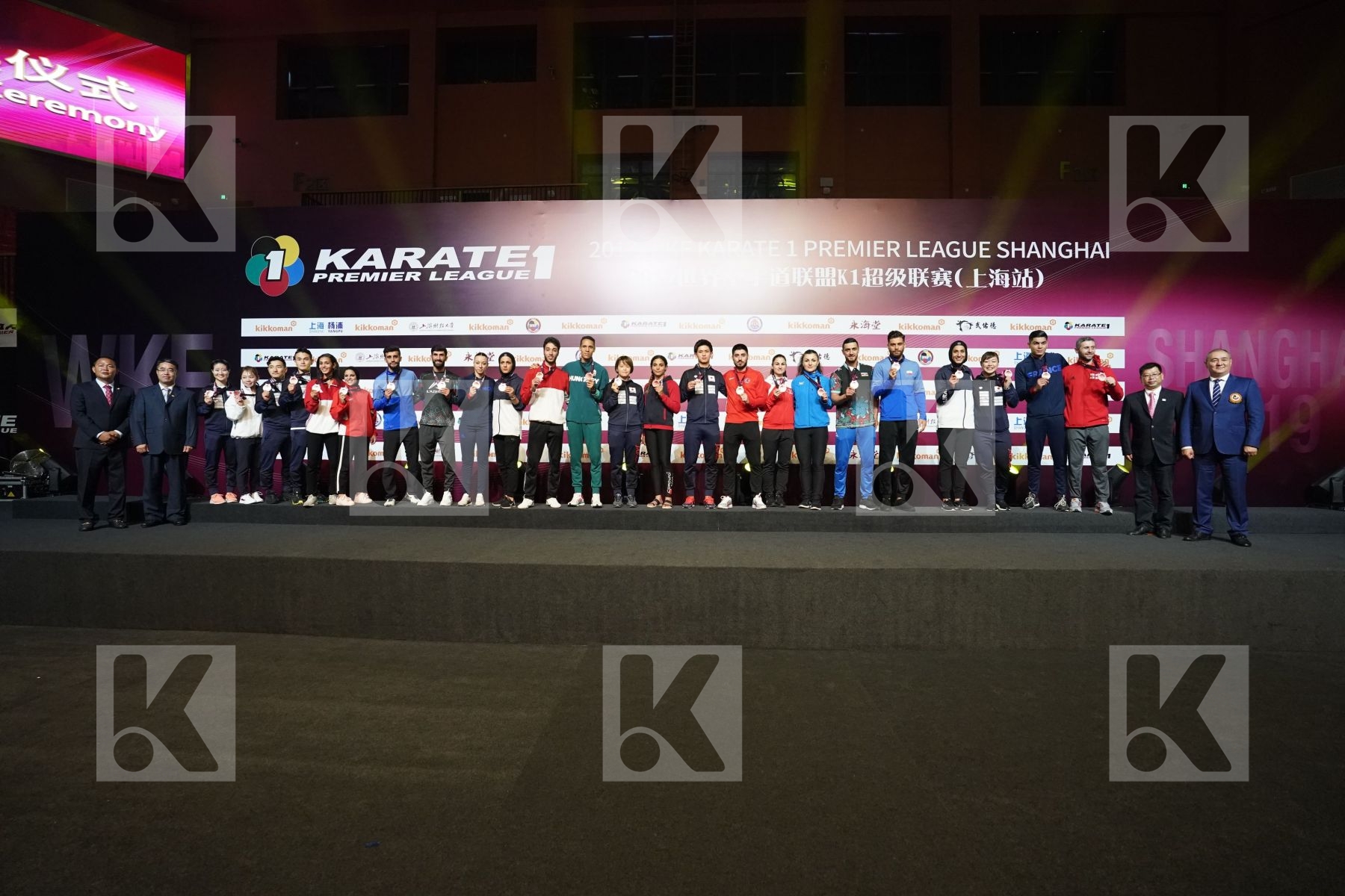 All bronze medalist during podium ceremony