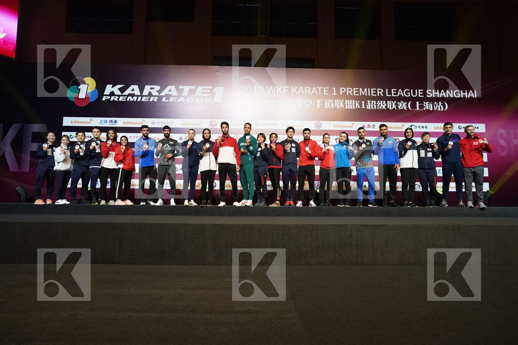 All bronze medalist during podium ceremony