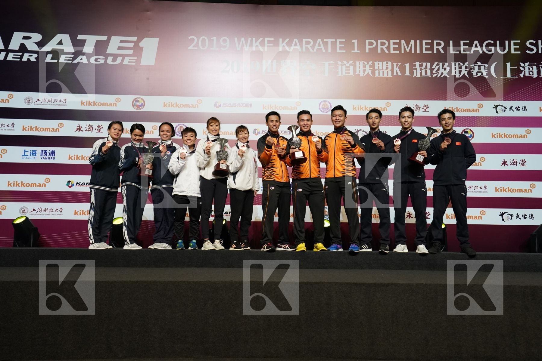 All bronze medalist during podium ceremony