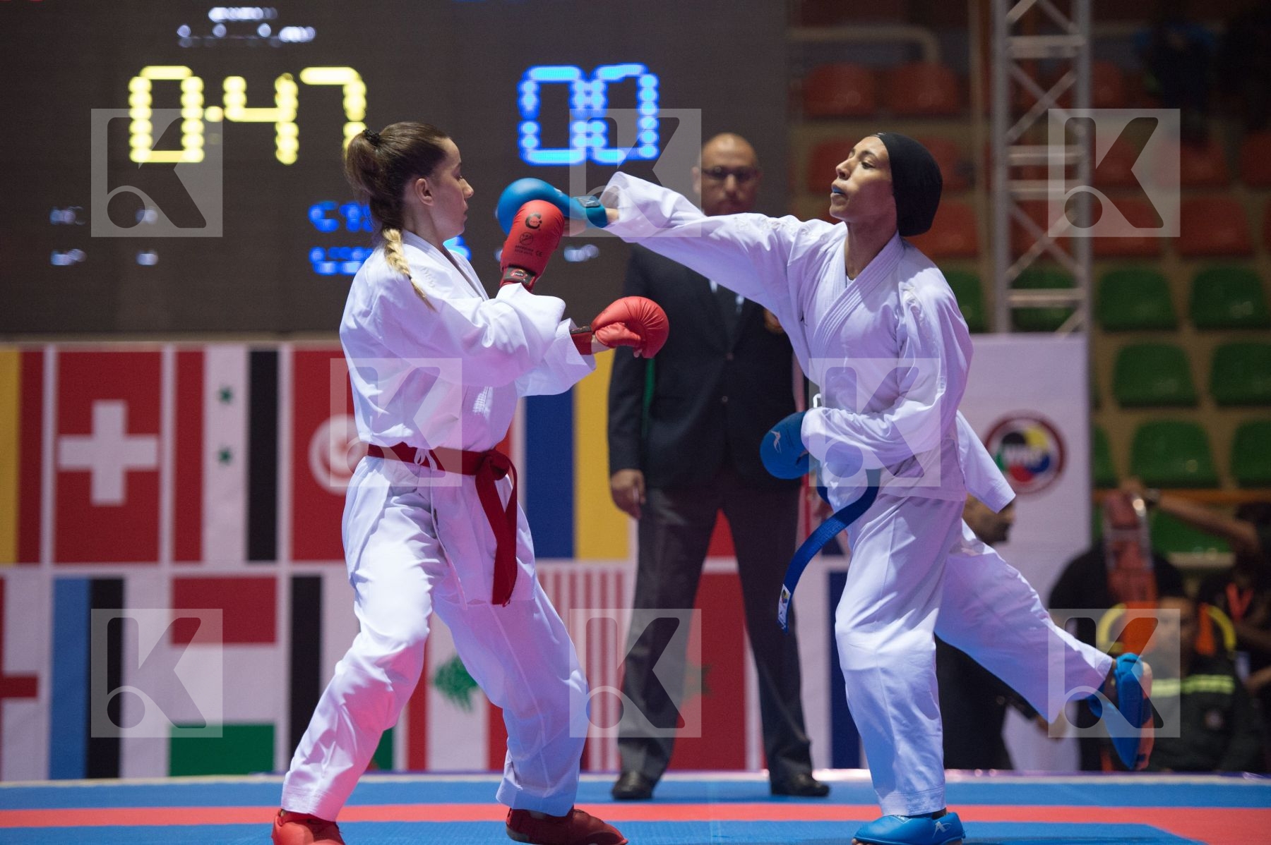 -50 kg Egypt final kumite Ozcelik Serap Rashed Areeg Turkey