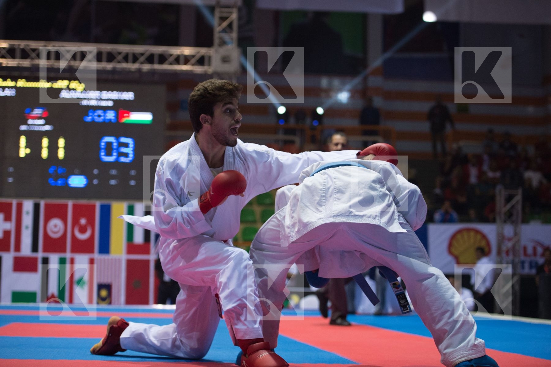 -67 kg Alnajjar Bashar Boujdi Abdelilah final Jordan kumite Moro