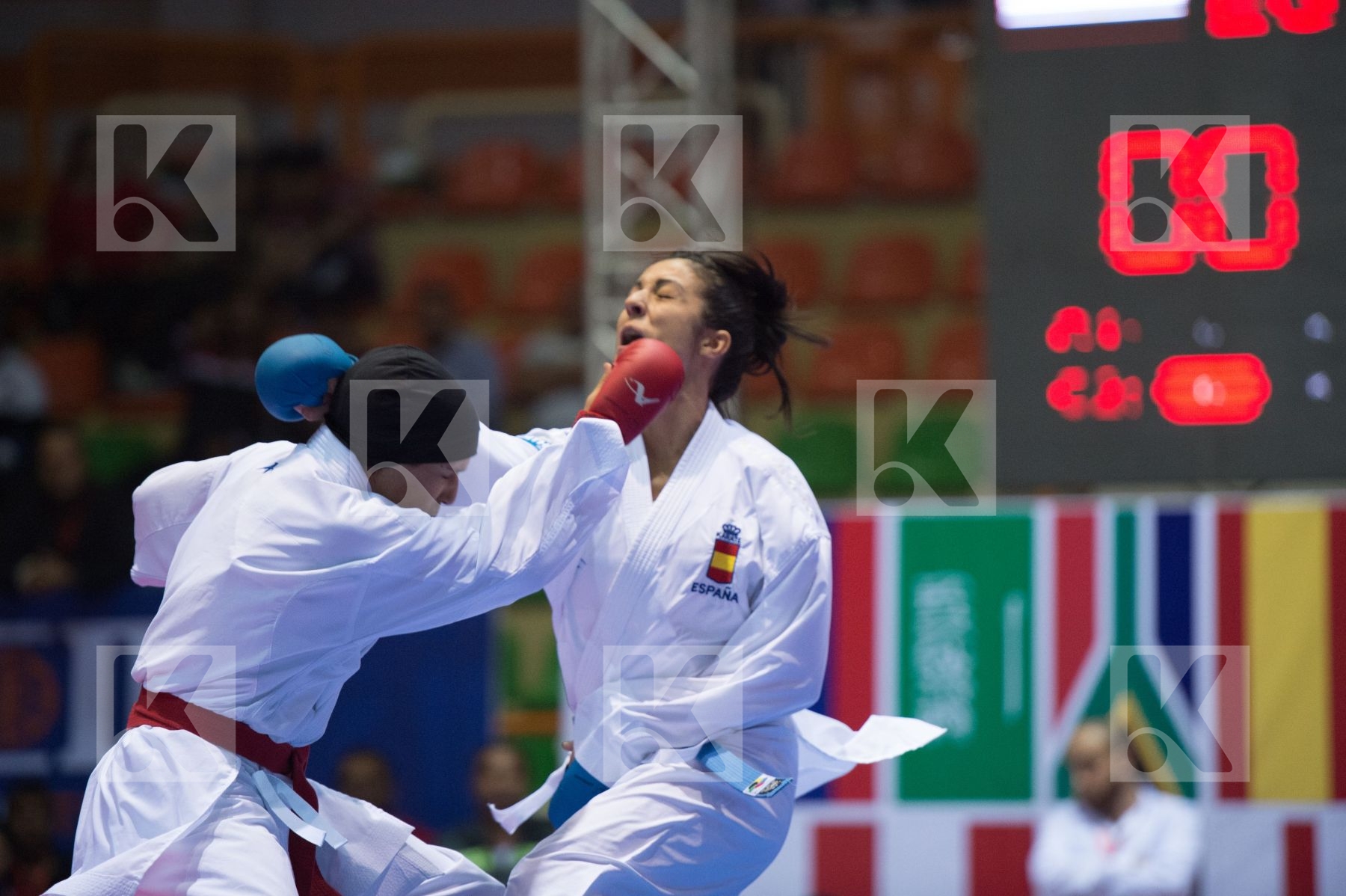 -68 kg Aly Aya Egypt final kumite Spain Vizcaino Gonzalez Cristi