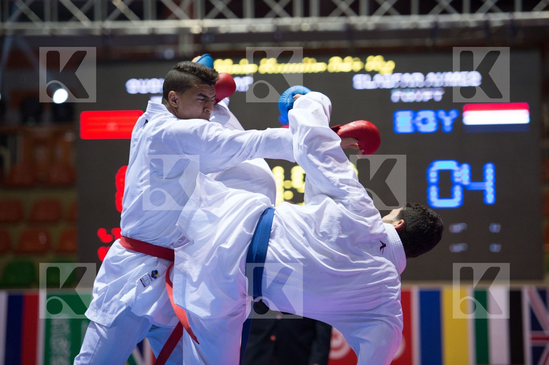 84+ kg Egypt Elasfar Ahmed final kumite Morocco Ouchen Achraf