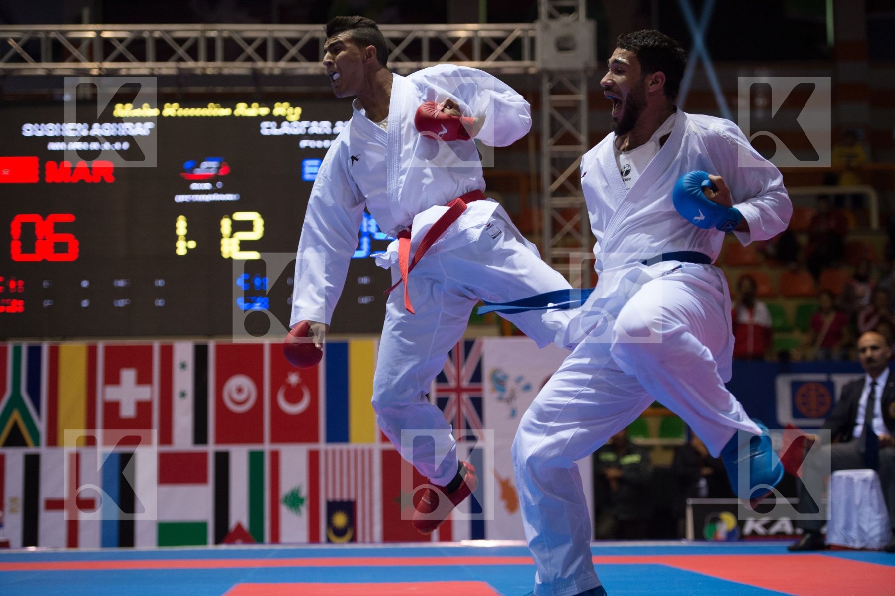 84+ kg Egypt Elasfar Ahmed final kumite Morocco Ouchen Achraf