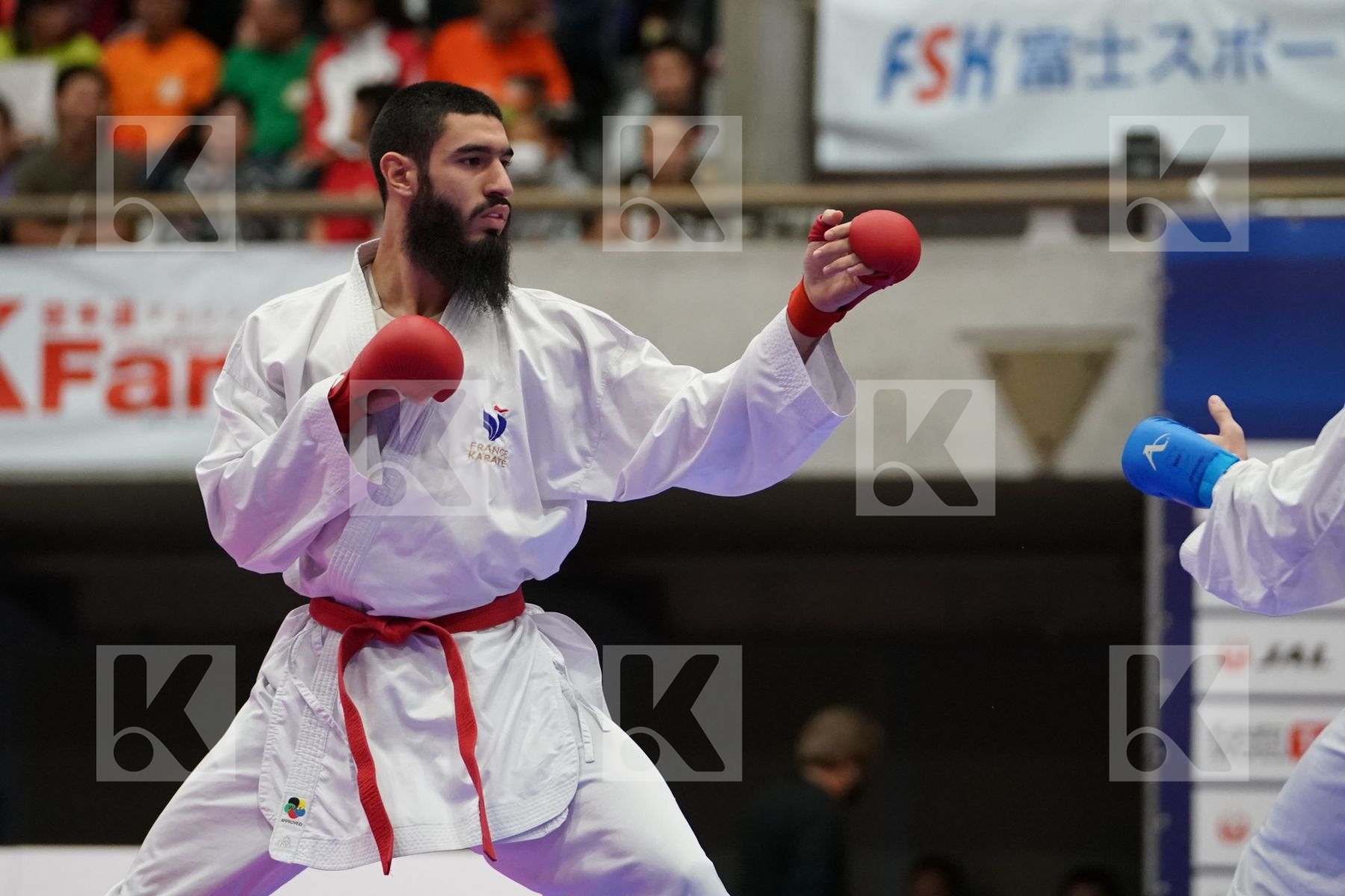 KLOUZ ILYES (FRANCE) VS VODCHITS ALIAKSEI (BELARUS) in Senior Kumite 84+ Kg - Bronze bout