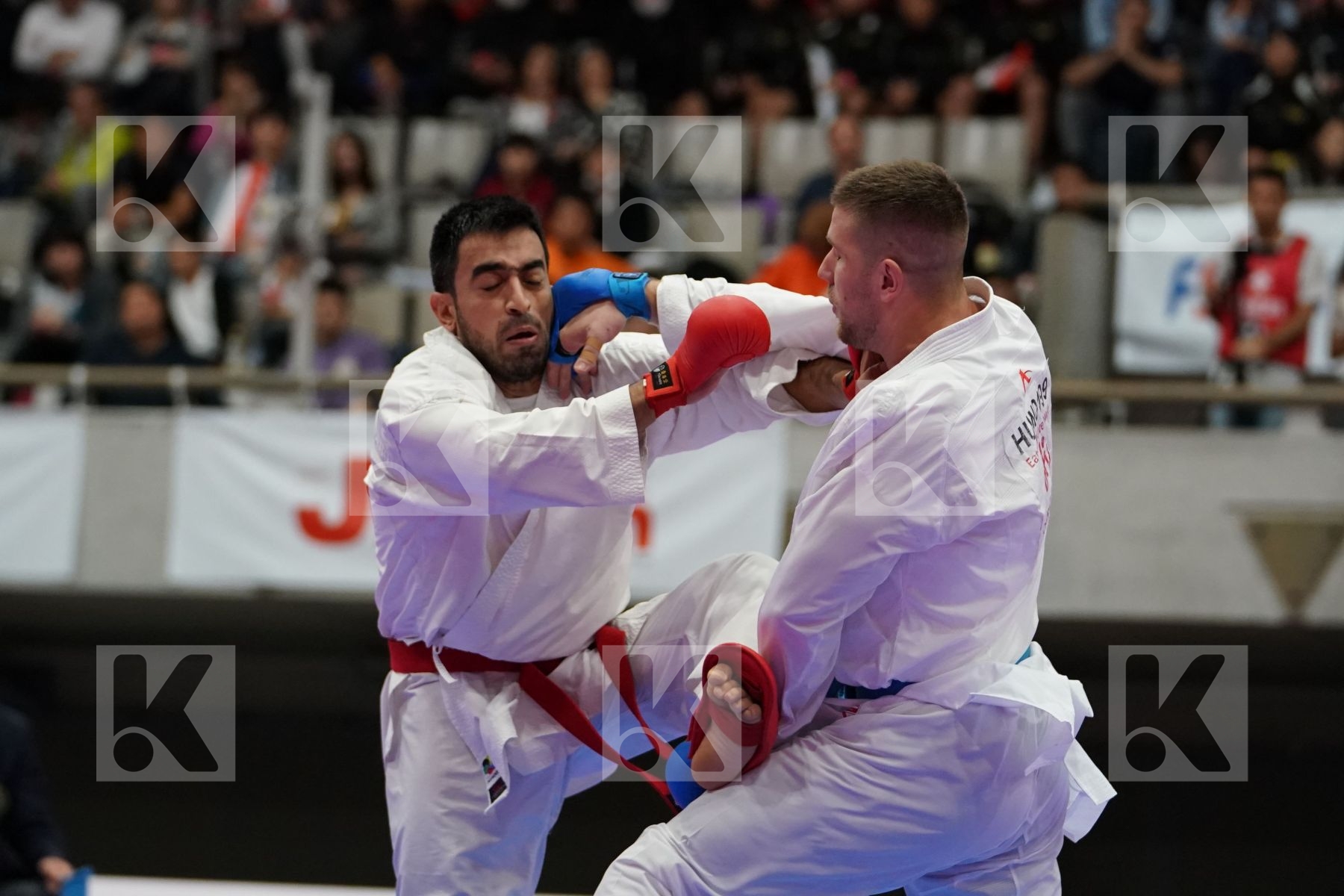 GURBANLI ASIMAN (AZE) VS MOLNAR DANIEL (HUNGARY) in Senior Kumite 84+ Kg - Bronze bout