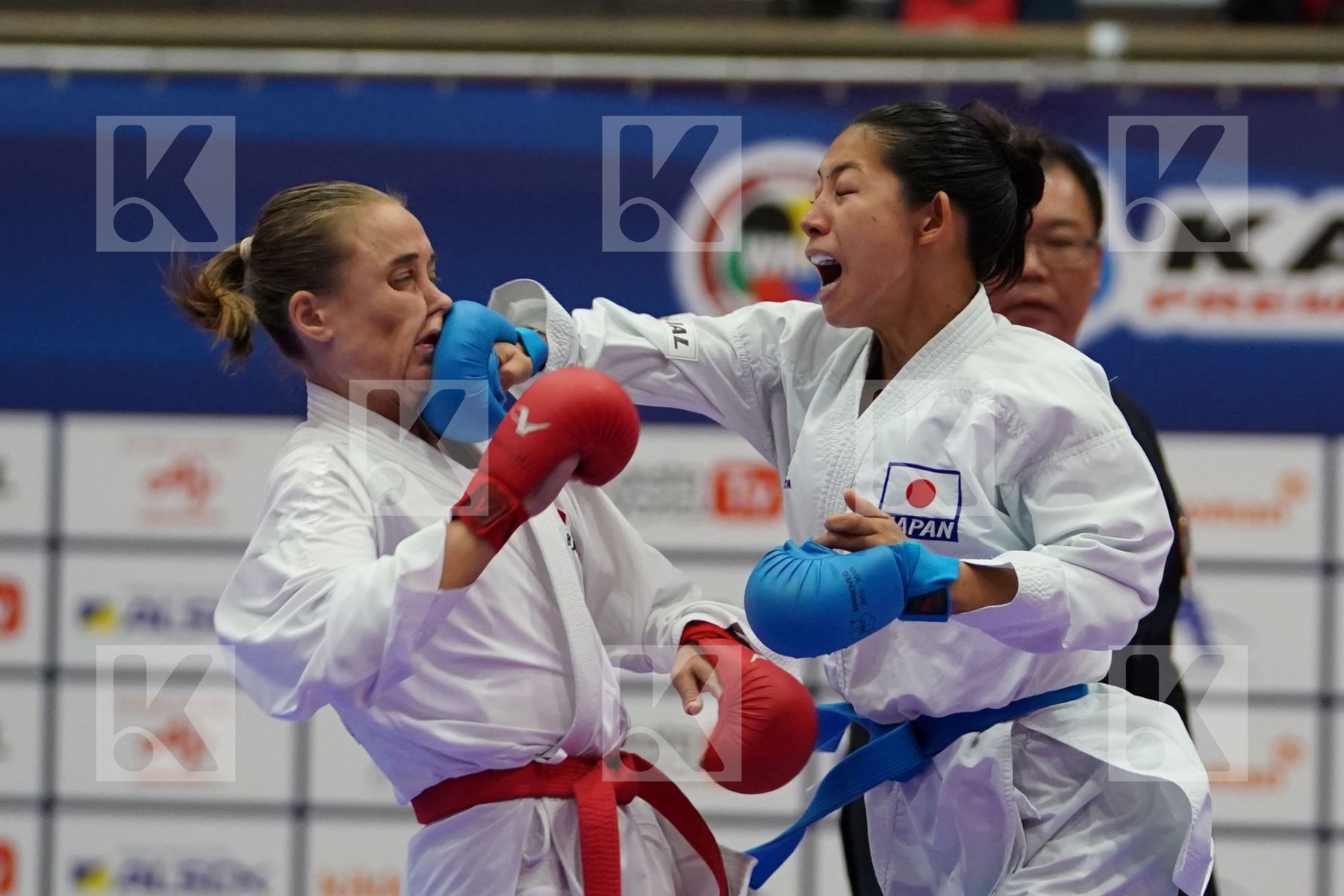 KOULINKOVITCH MARYIA (BELARUS) VS TADANO AYAKA (JAPAN) in Senior Kumite -50 Kg - Bronze bout