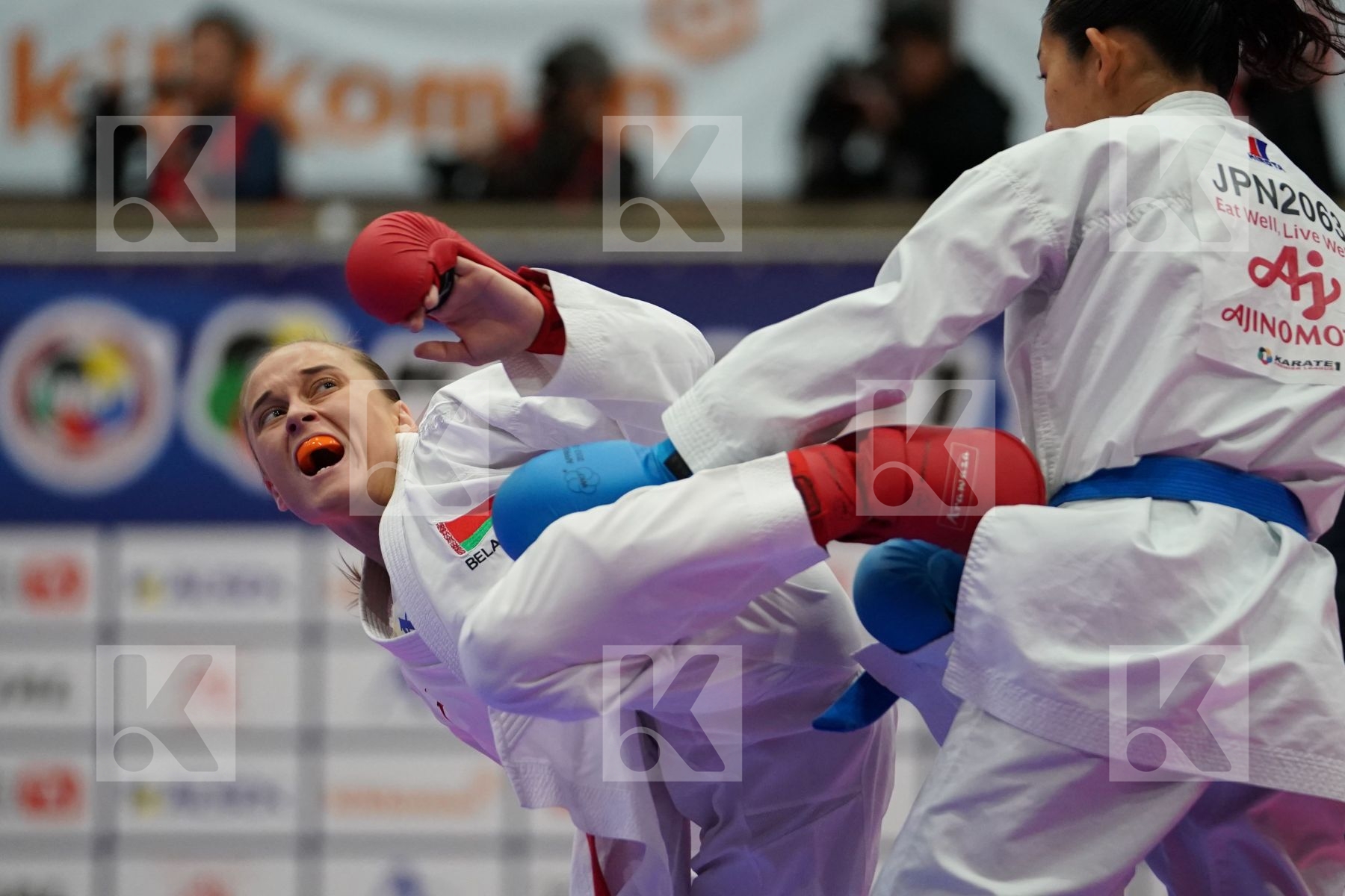 KOULINKOVITCH MARYIA (BELARUS) VS TADANO AYAKA (JAPAN) in Senior Kumite -50 Kg - Bronze bout
