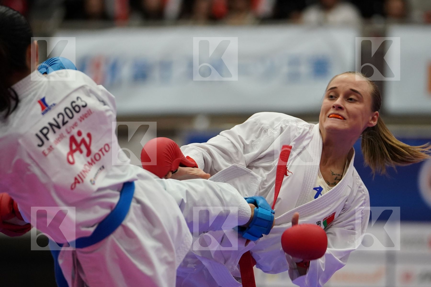 KOULINKOVITCH MARYIA (BELARUS) VS TADANO AYAKA (JAPAN) in Senior Kumite -50 Kg - Bronze bout