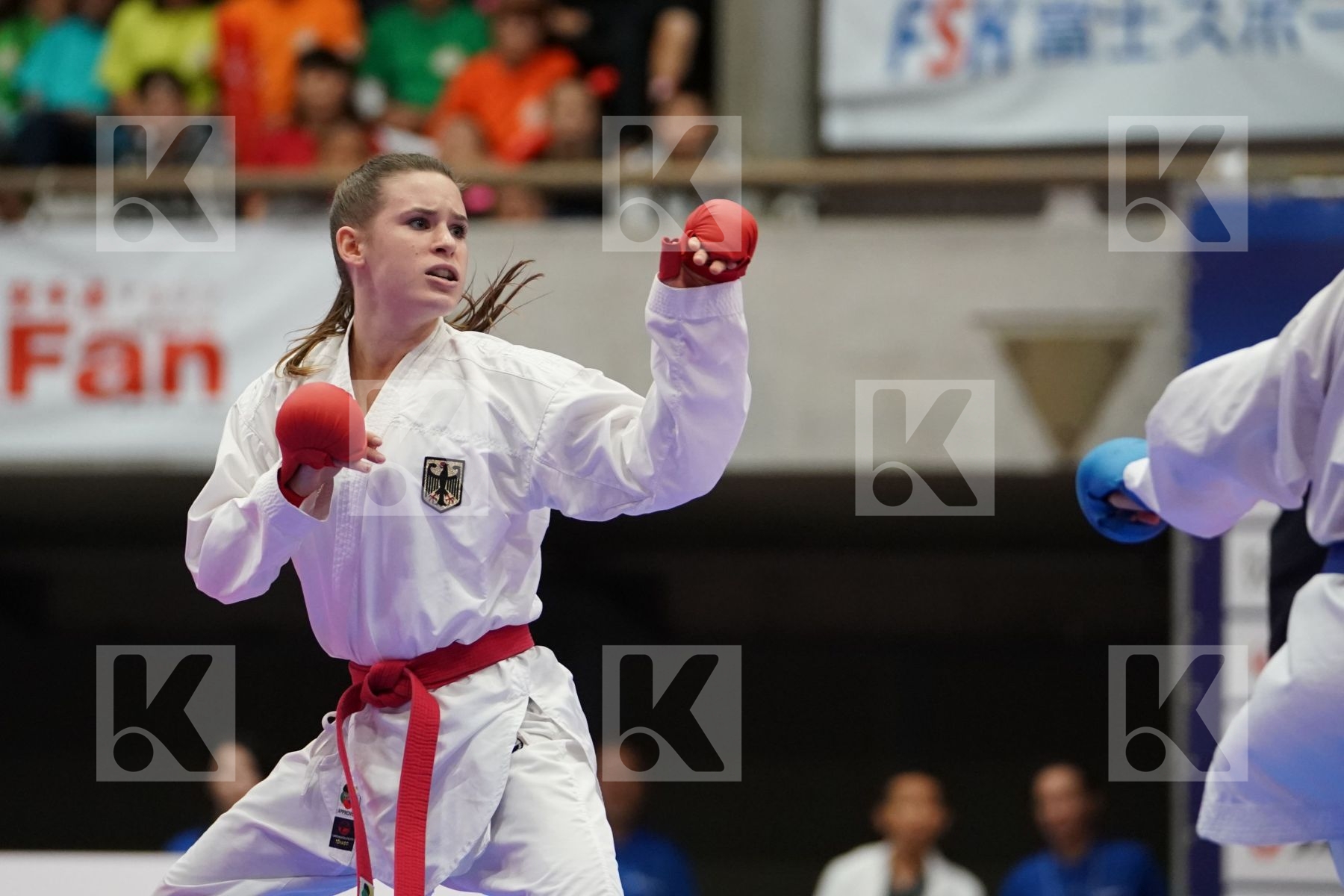 HUBRICH SHARA (GERMANY) VS BOUDERBANE SOPHIA (FRANCE) in Senior Kumite -50 Kg - Bronze bout