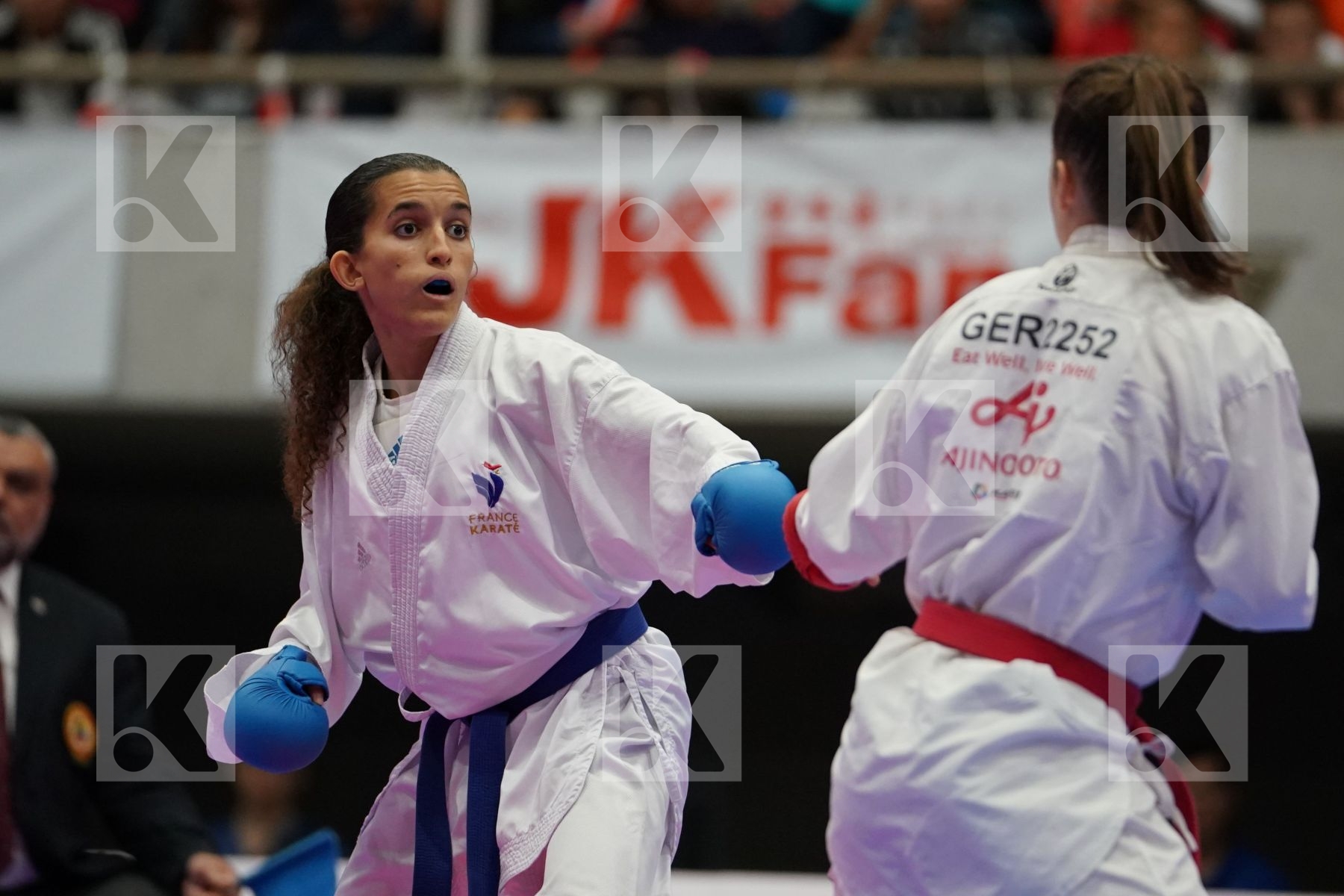 HUBRICH SHARA (GERMANY) VS BOUDERBANE SOPHIA (FRANCE) in Senior Kumite -50 Kg - Bronze bout