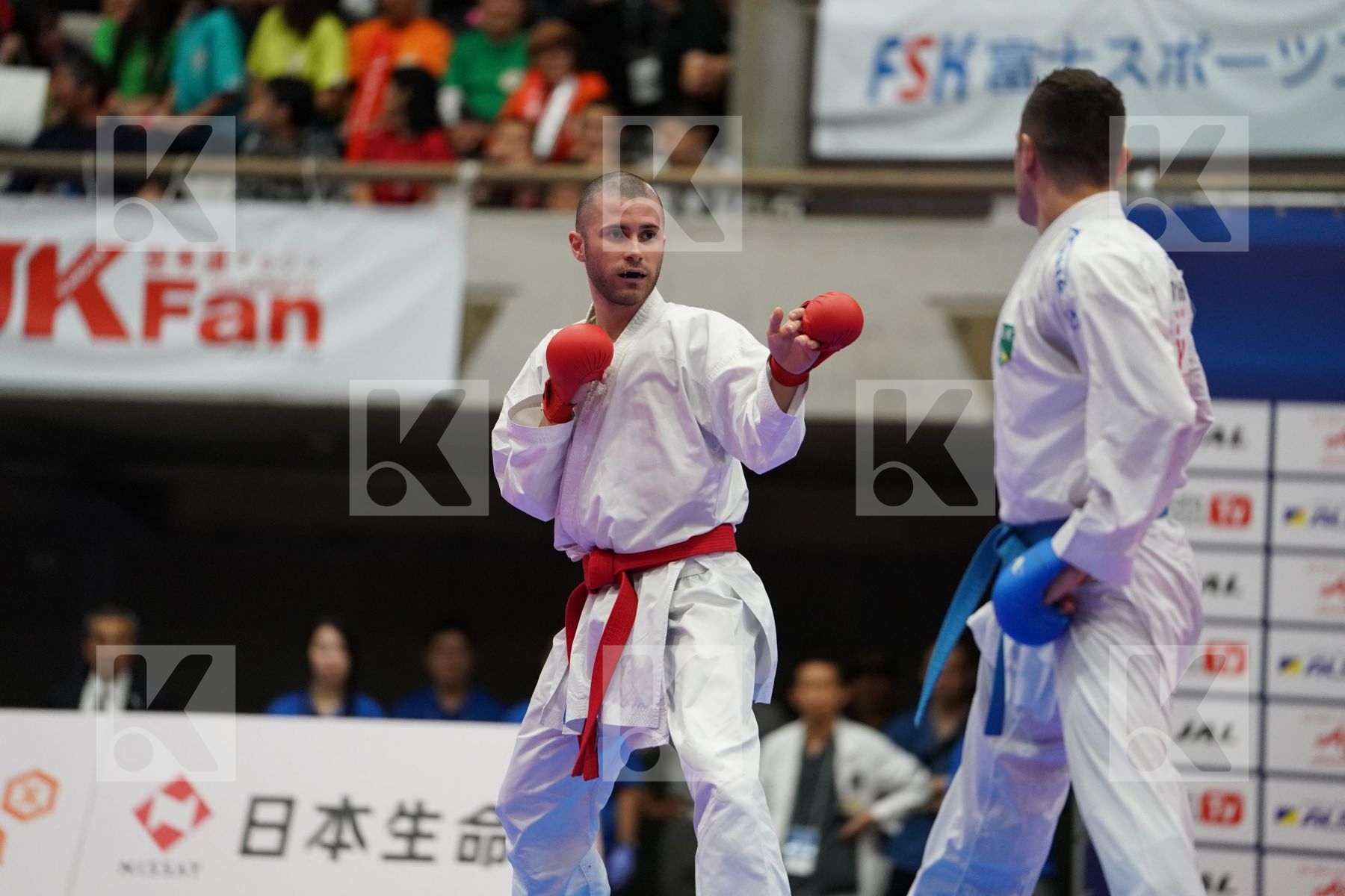 PAMPALONI MATTIA (ITALY) VS BROSE DOUGLAS (BRAZIL) in Senior Kumite -60 Kg - Bronze bout