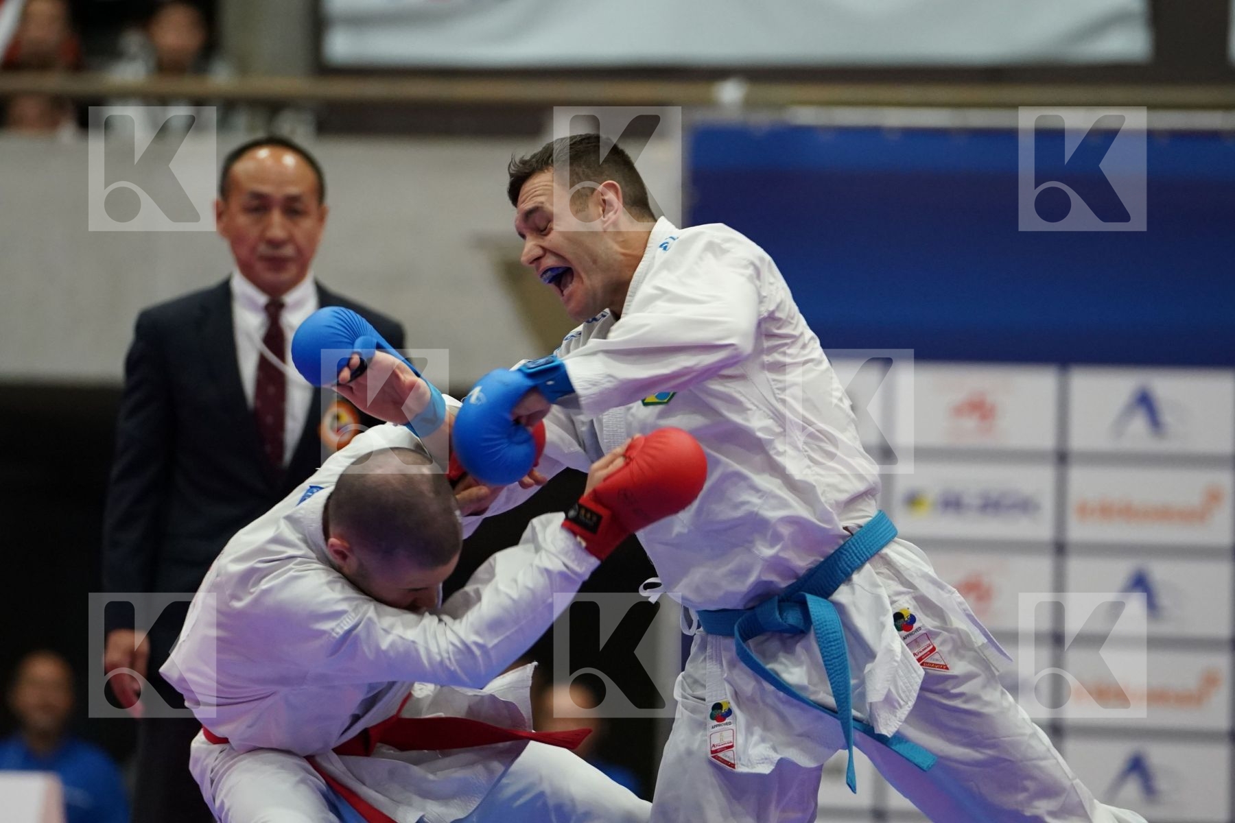 PAMPALONI MATTIA (ITALY) VS BROSE DOUGLAS (BRAZIL) in Senior Kumite -60 Kg - Bronze bout