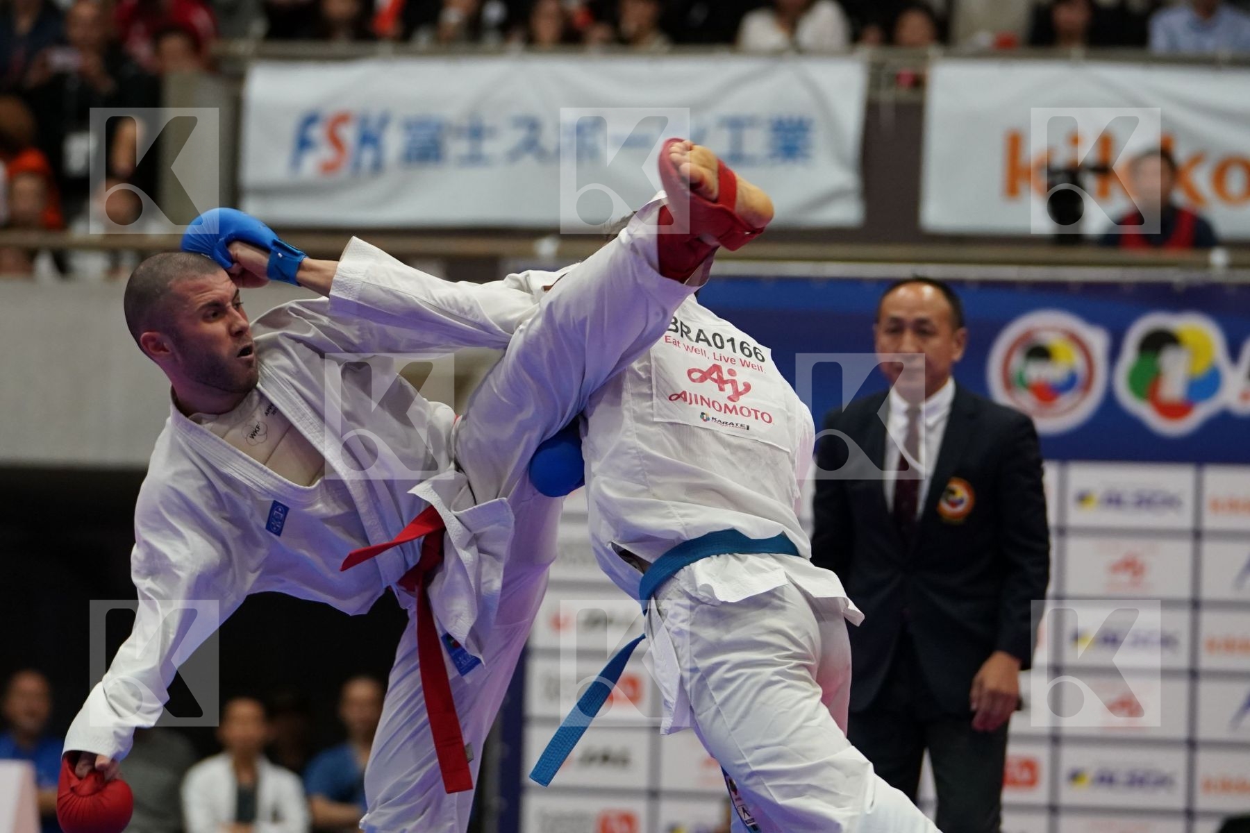 PAMPALONI MATTIA (ITALY) VS BROSE DOUGLAS (BRAZIL) in Senior Kumite -60 Kg - Bronze bout