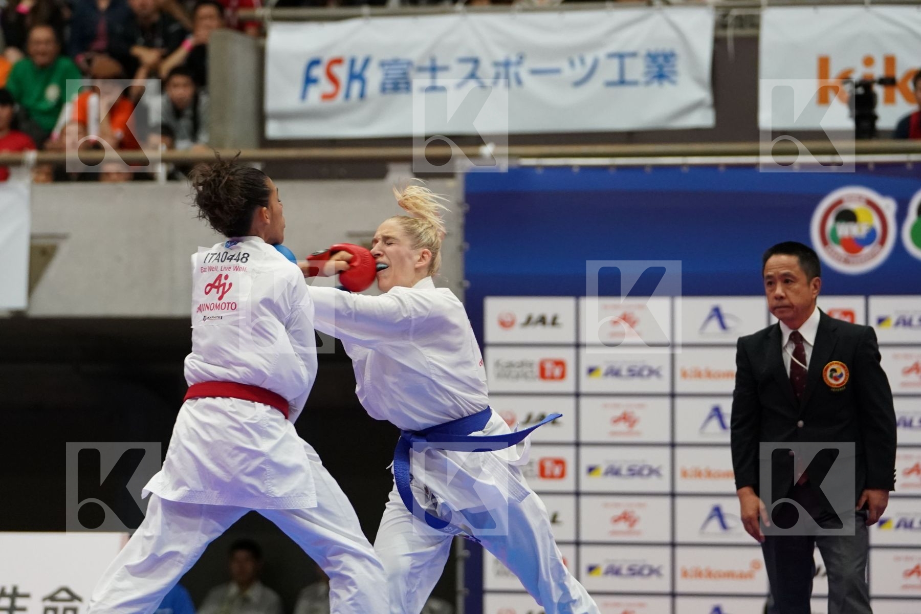 BUSA LORENA (ITALY) VS BITSCH JANA (GERMANY) in Senior Kumite -55 Kg - Bronze bout
