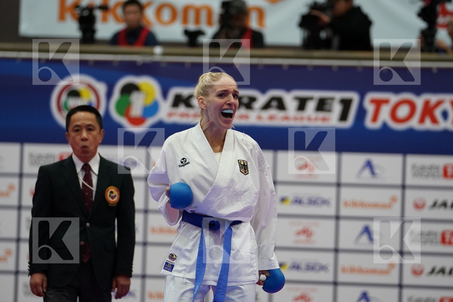BUSA LORENA (ITALY) VS BITSCH JANA (GERMANY) in Senior Kumite -55 Kg - Bronze bout