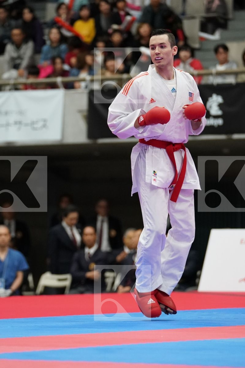 SCOTT THOMAS (USA) VS NISHIMURA KEN (JAPAN) in Senior Kumite Ð 75 Kg - Bronze bout