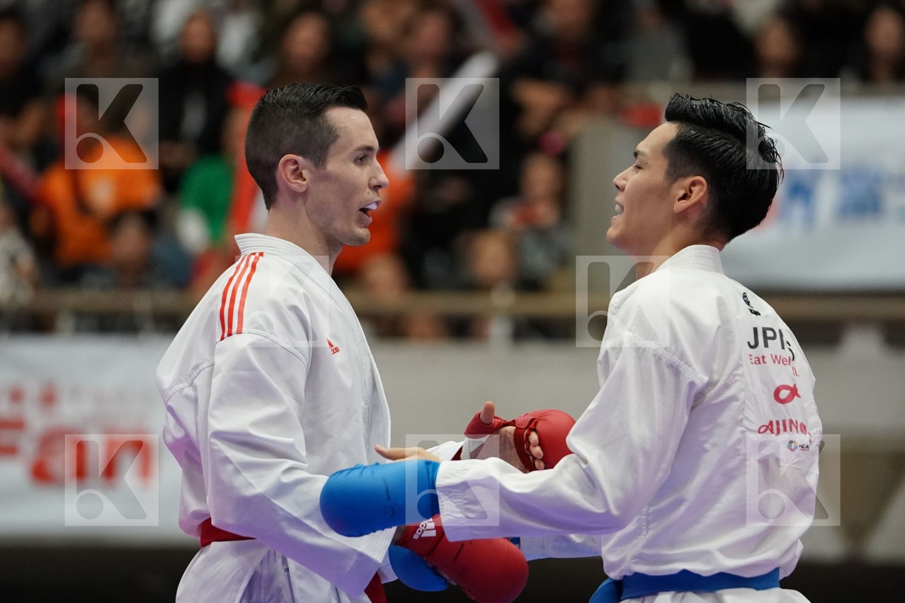 SCOTT THOMAS (USA) VS NISHIMURA KEN (JAPAN) in Senior Kumite Ð 75 Kg - Bronze bout