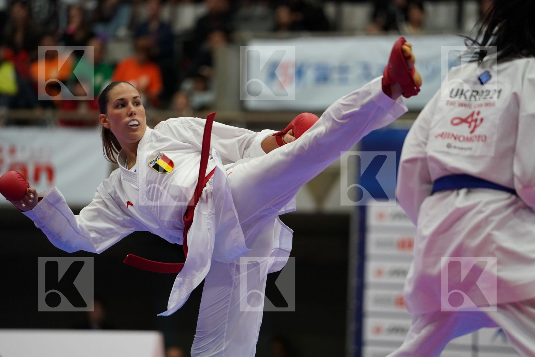 DEBATTY LUANA (BELGIUM) VS MELNYK HALYNA (UKRAINE) in Senior Kumite Ð 68 Kg - Bronze bout