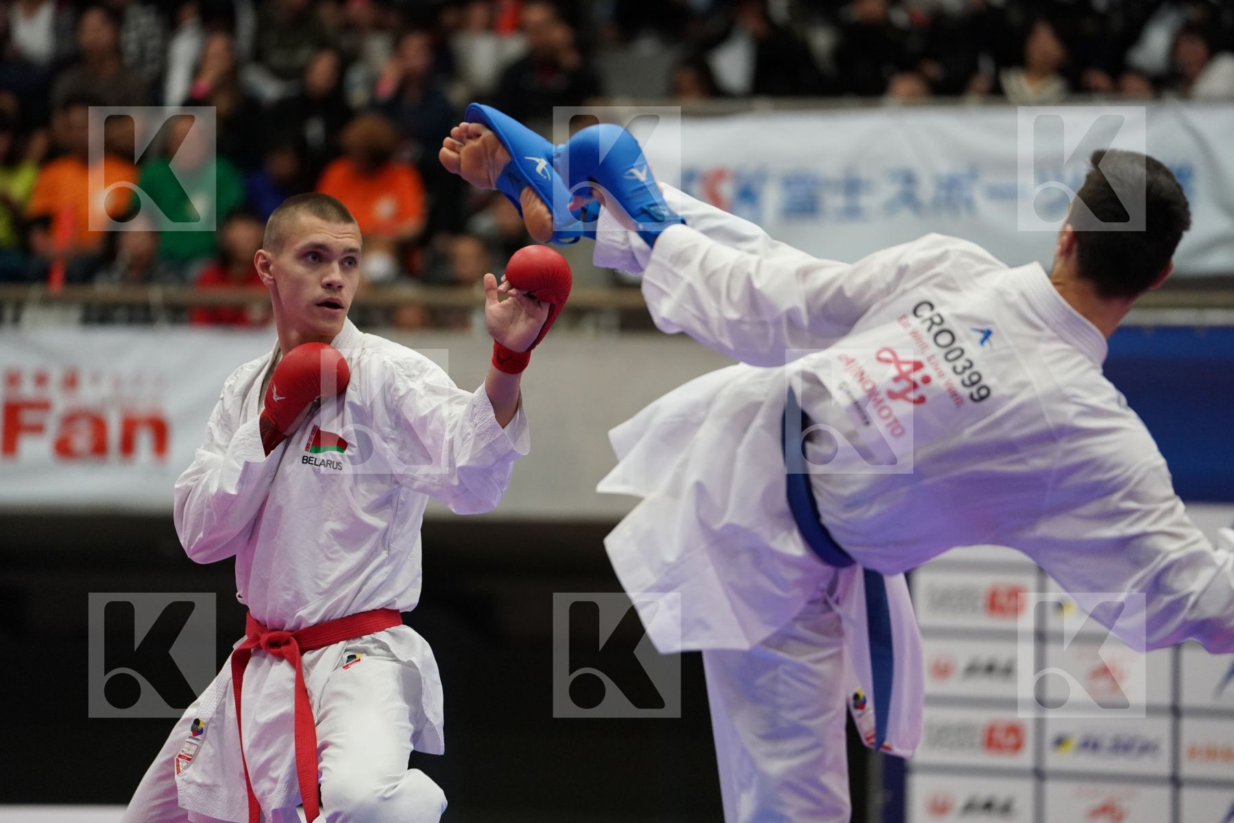 ISAKAU ANTON (BELARUS) VS KVESIC IVAN (CROATIA) in Senior Kumite Ð 84 Kg - Bronze bout