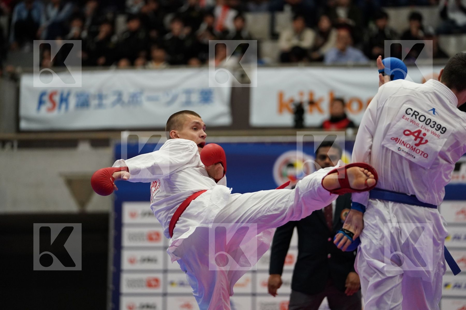 ISAKAU ANTON (BELARUS) VS KVESIC IVAN (CROATIA) in Senior Kumite Ð 84 Kg - Bronze bout