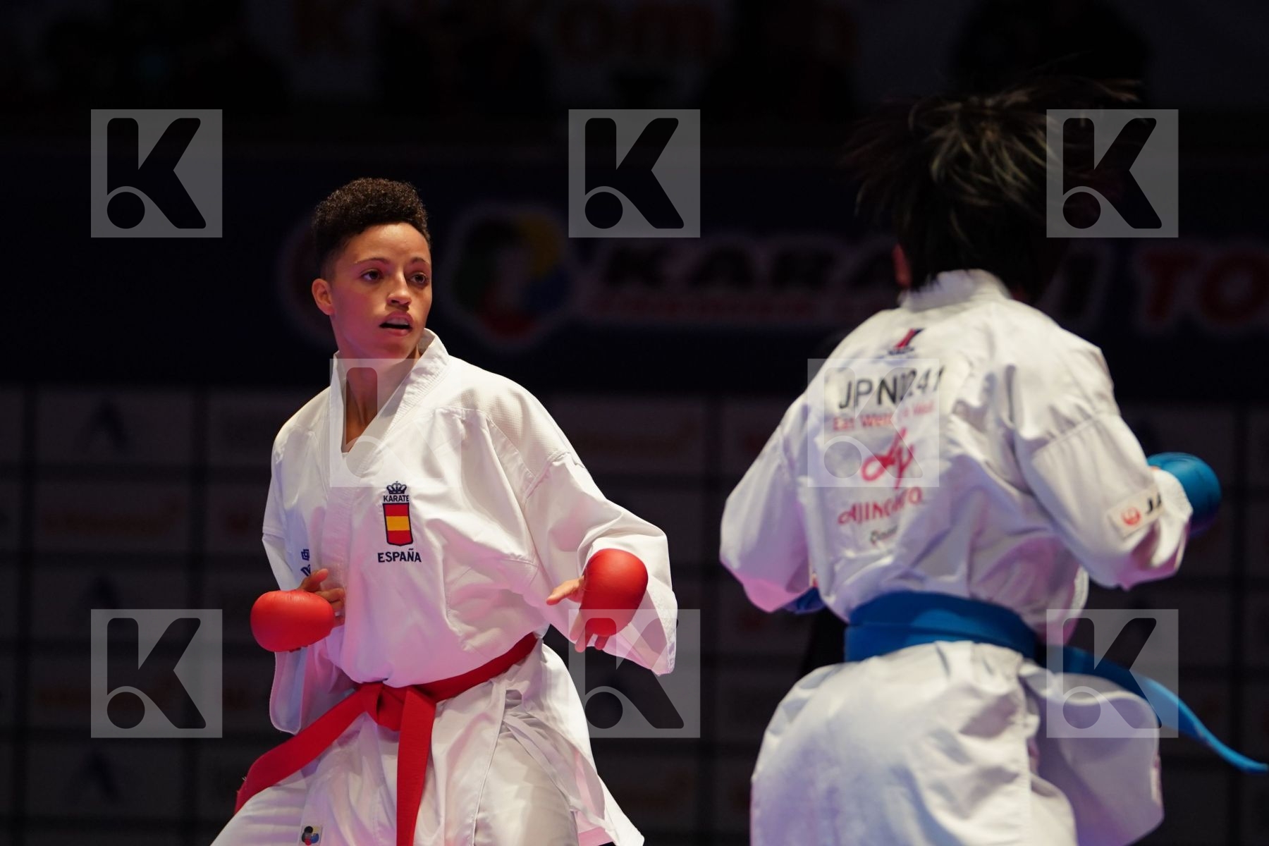 MORALES OZUNA GEMA (SPAIN) VS MIYAHARA MIHO (JAPAN) in Senior Kumite -50 Kg - Gold bout