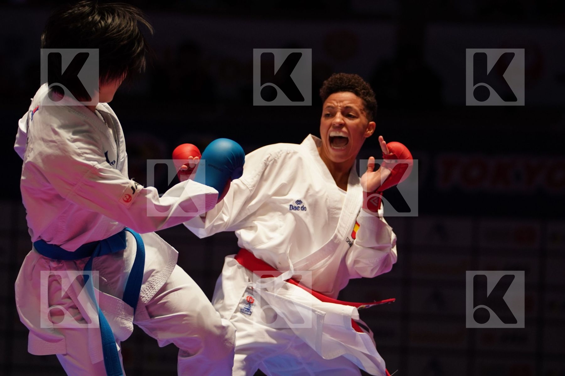MORALES OZUNA GEMA (SPAIN) VS MIYAHARA MIHO (JAPAN) in Senior Kumite -50 Kg - Gold bout