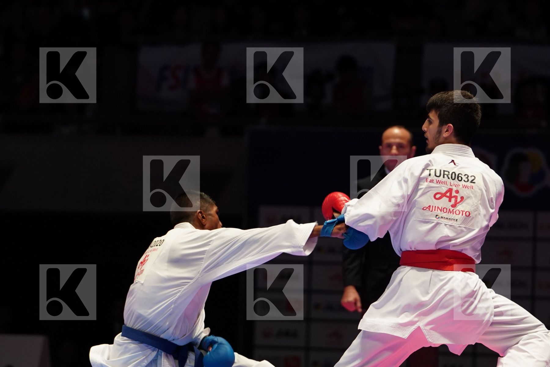 SAMDAN ERAY (TURKEY) VS KANAGASINGAM KAJITH (FRANCE) in Senior Kumite -60 Kg - Gold bout