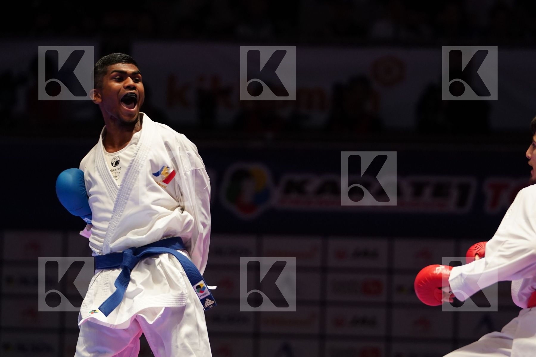 SAMDAN ERAY (TURKEY) VS KANAGASINGAM KAJITH (FRANCE) in Senior Kumite -60 Kg - Gold bout