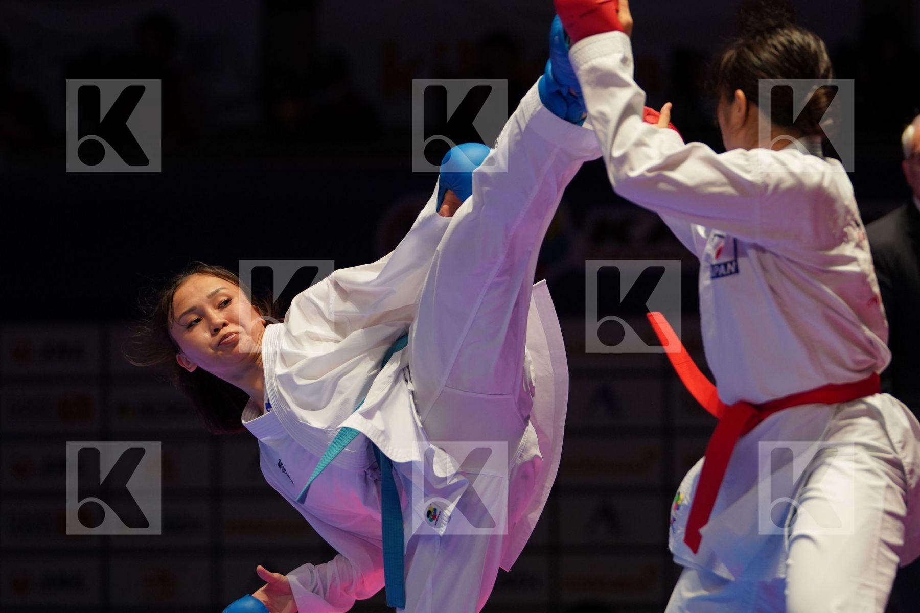NAKAMURA SHIORI (JAPAN) VS ZAKHAROVA SABINA (KAZAKHSTAN) in Senior Kumite -55 Kg - Gold bout