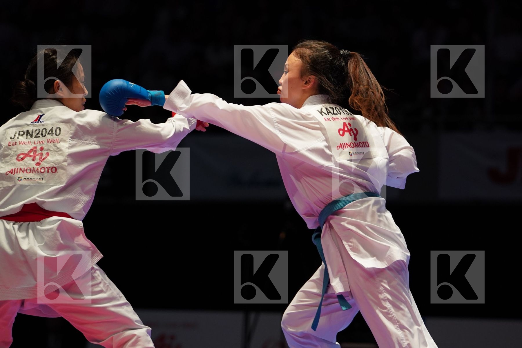 NAKAMURA SHIORI (JAPAN) VS ZAKHAROVA SABINA (KAZAKHSTAN) in Senior Kumite -55 Kg - Gold bout