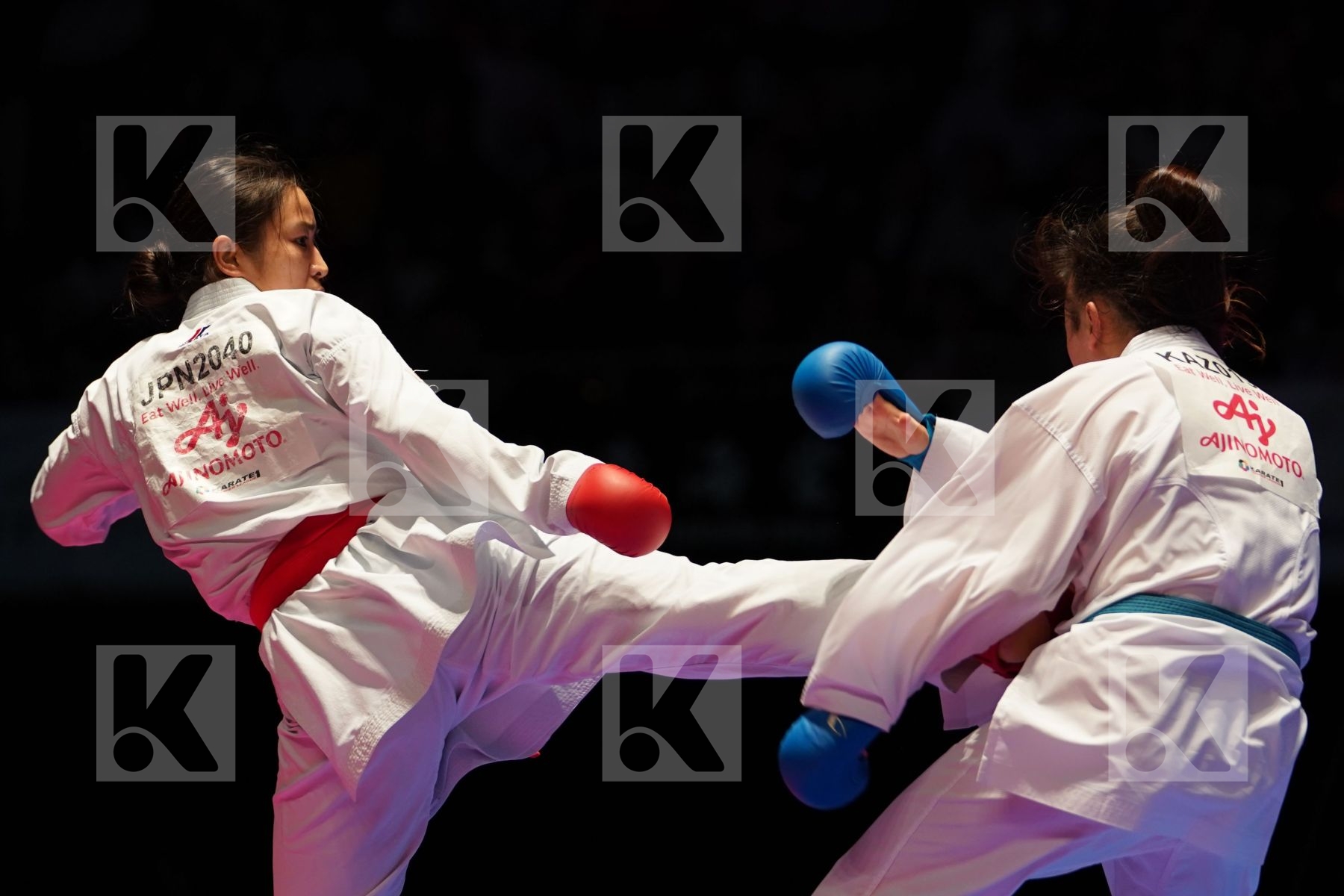 NAKAMURA SHIORI (JAPAN) VS ZAKHAROVA SABINA (KAZAKHSTAN) in Senior Kumite -55 Kg - Gold bout