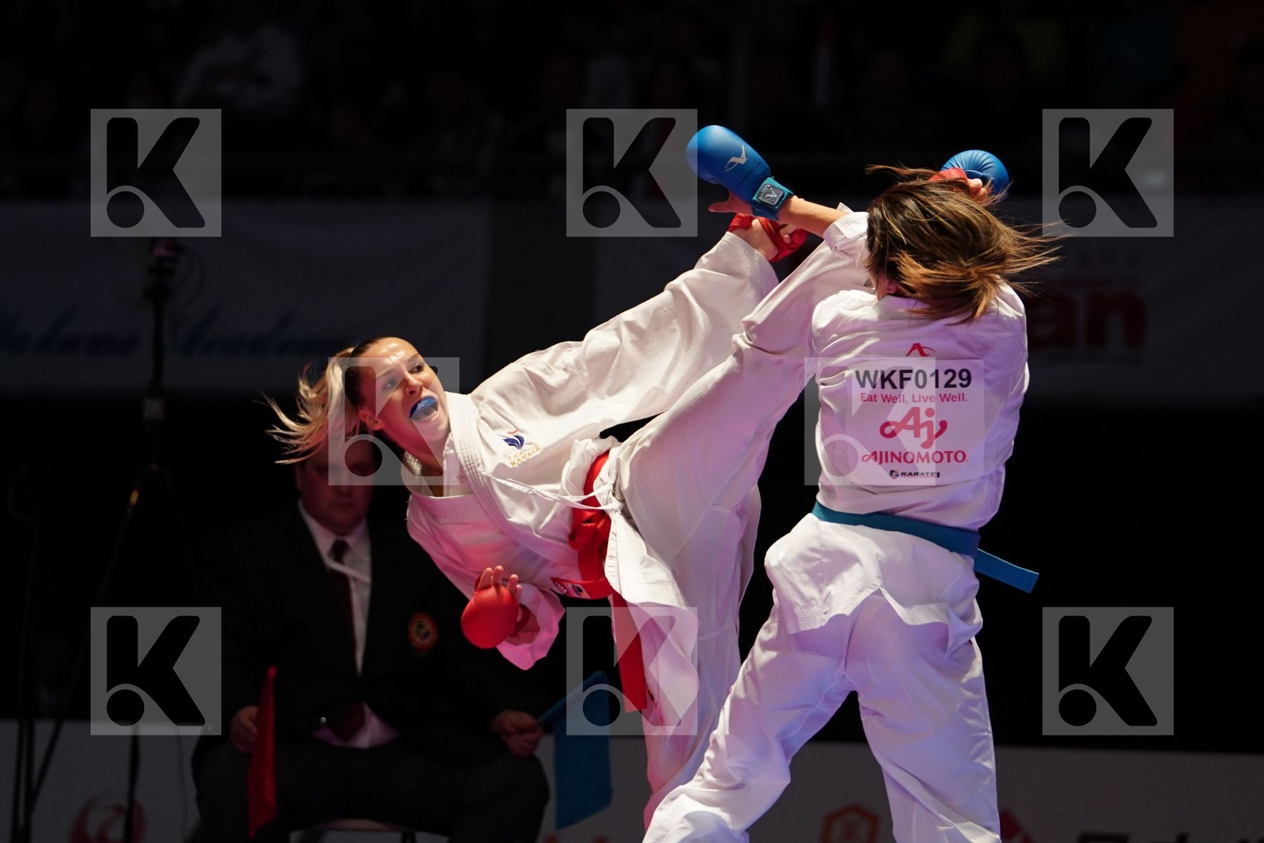 PHILIPPE GWENDOLINE (FRANCE) VS GRANDE ALEXANDRA (WKF3) in Senior Kumite Ð 61 Kg - Gold bout