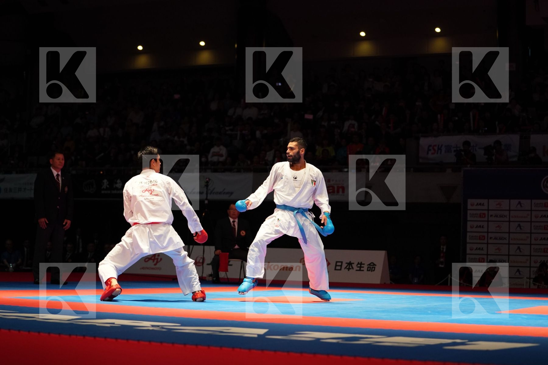 MORI YUTA (JAPAN) VS BUSA LUIGI (ITALY) in Senior Kumite Ð 75 Kg - Gold bout