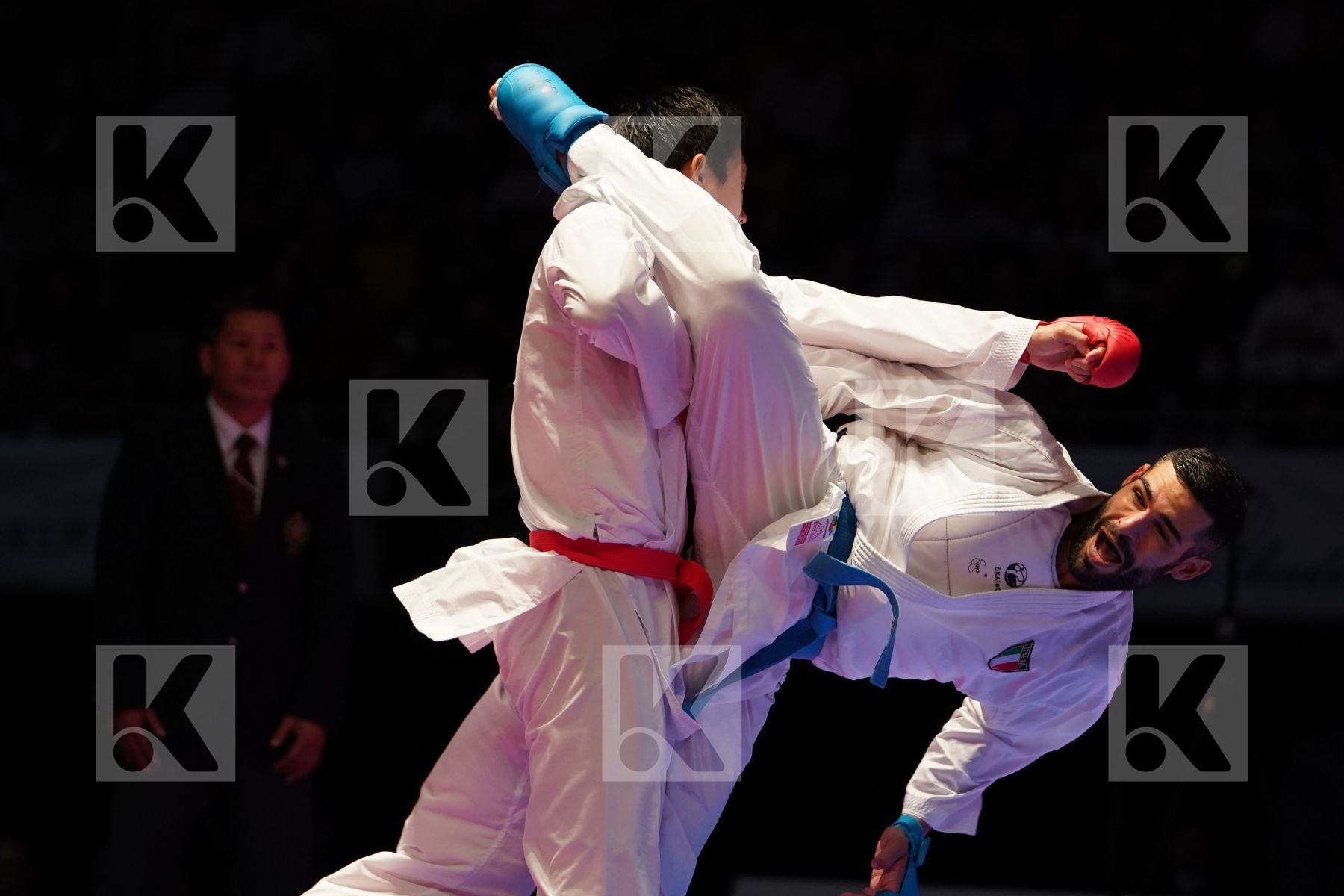 MORI YUTA (JAPAN) VS BUSA LUIGI (ITALY) in Senior Kumite Ð 75 Kg - Gold bout