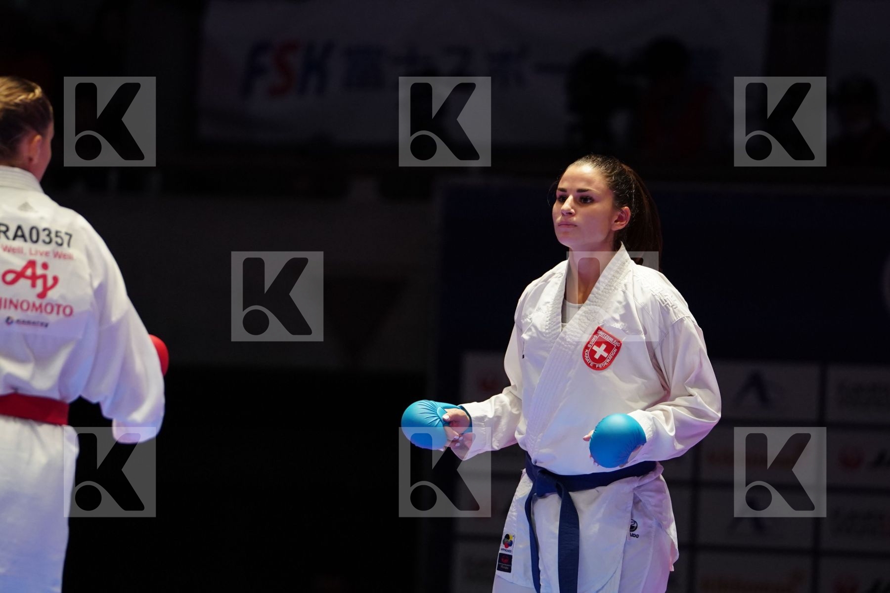 AGIER ALIZEE (FRANCE) VS QUIRICI ELENA (SWITZERLAND) in Senior Kumite Ð 68 Kg - Gold bout