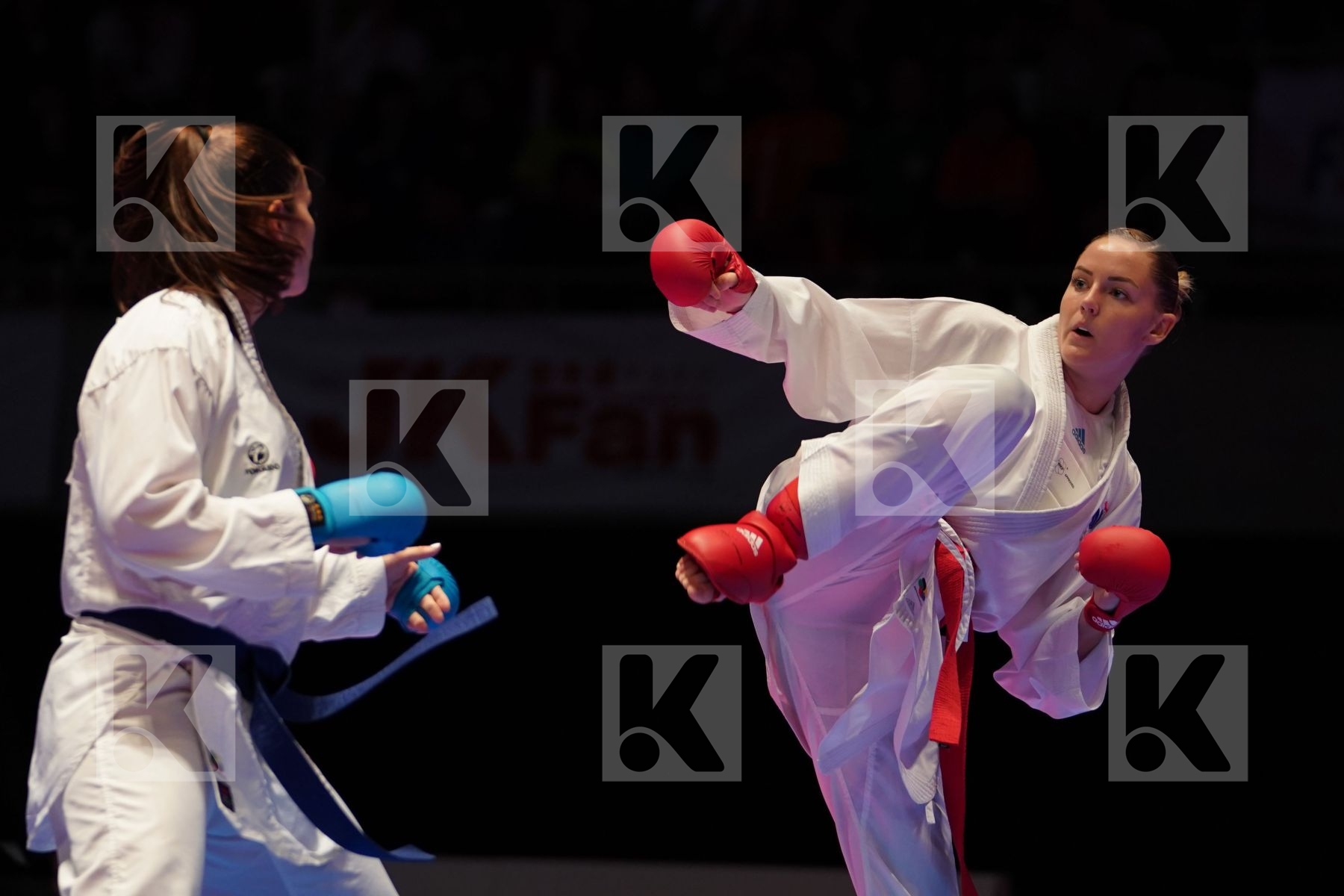 AGIER ALIZEE (FRANCE) VS QUIRICI ELENA (SWITZERLAND) in Senior Kumite Ð 68 Kg - Gold bout